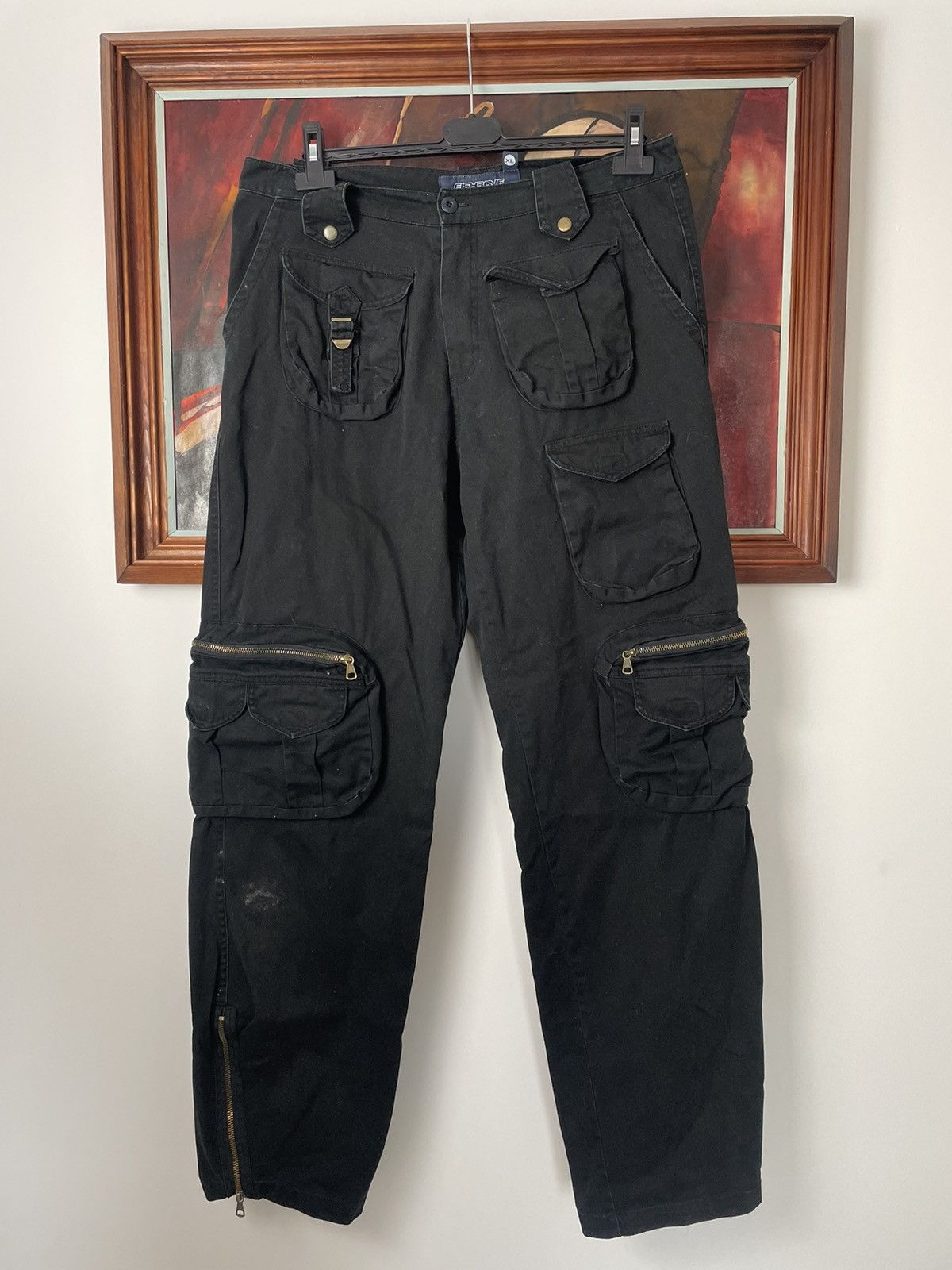 Vintage Fishbone Vintage Black Zip Cargo Pant Techwear Multipocket ...