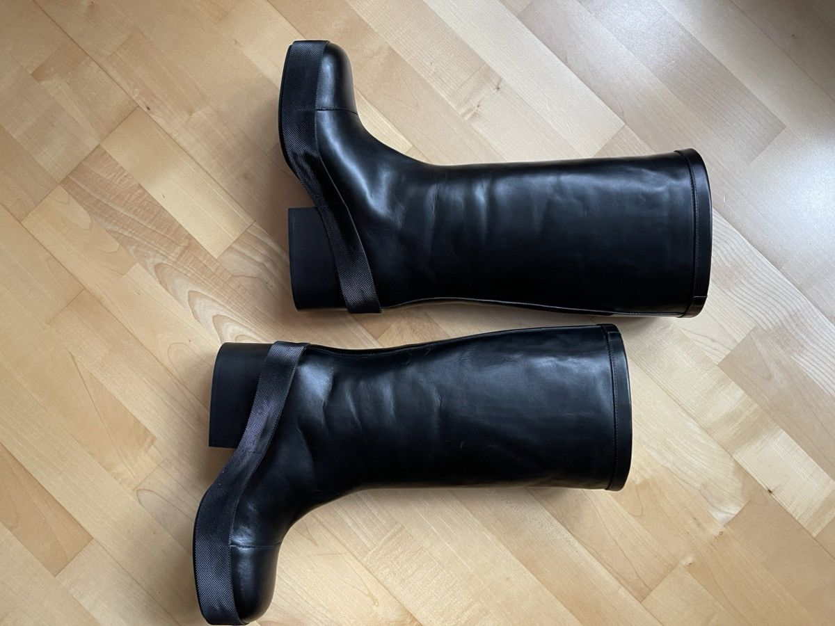 Raf Simons Black Leather Heel Boots Size US 8 / EU 41 - 3 Thumbnail