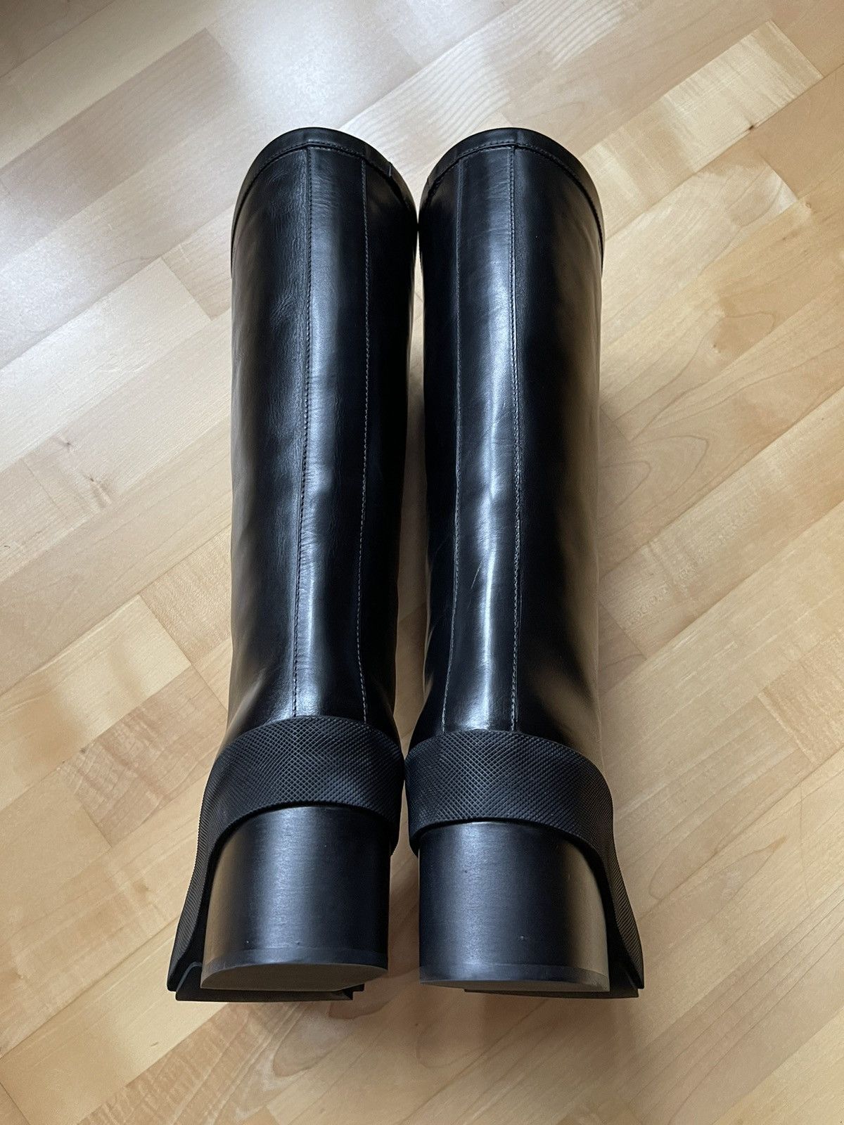 Raf Simons Black Leather Heel Boots Size US 8 / EU 41 - 4 Thumbnail