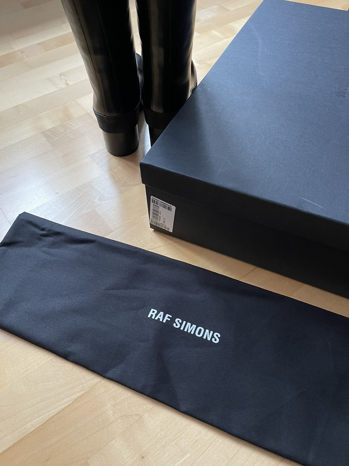 Raf Simons Black Leather Heel Boots Size US 8 / EU 41 - 6 Thumbnail