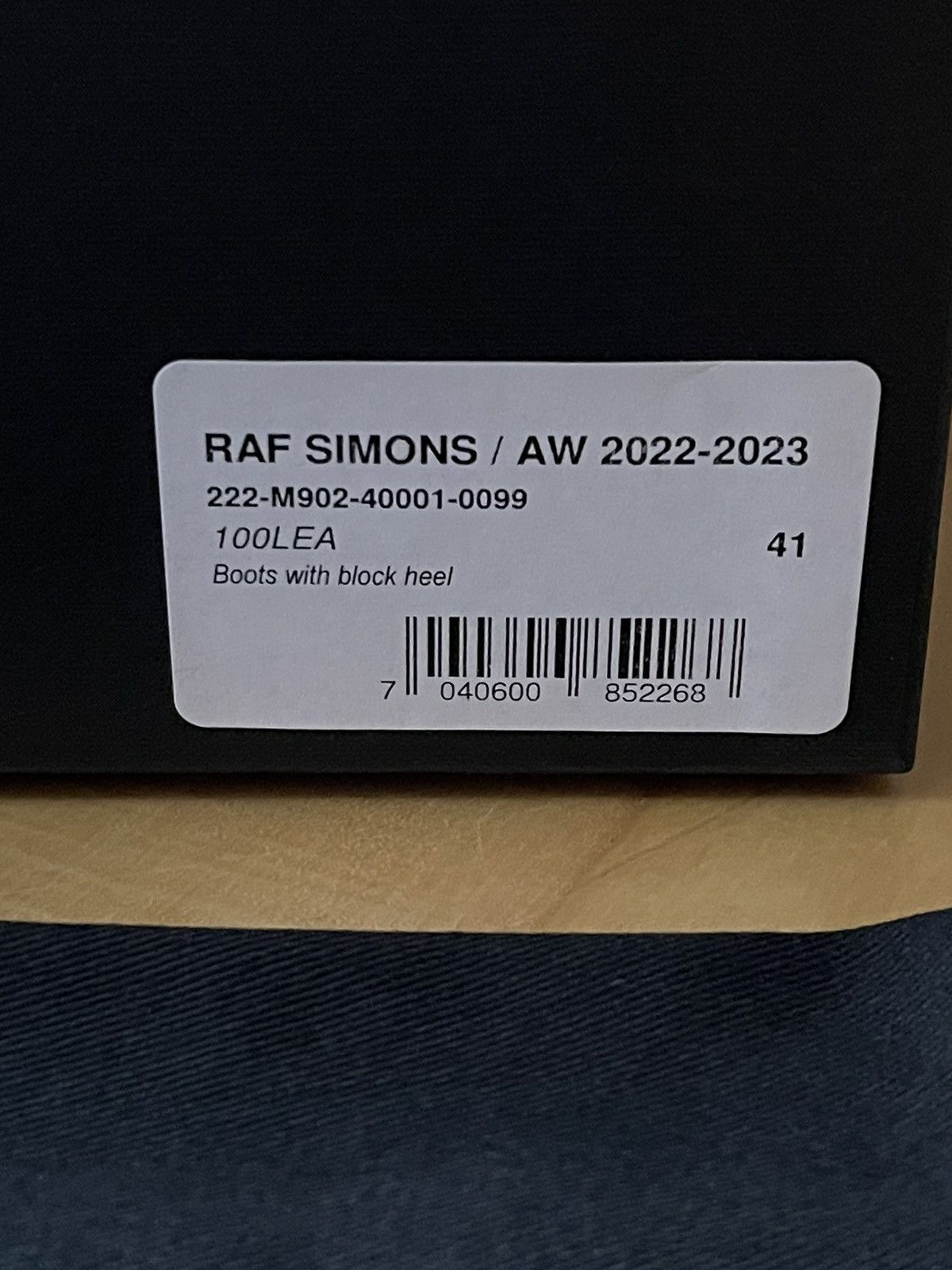 Raf Simons Black Leather Heel Boots Size US 8 / EU 41 - 7 Thumbnail