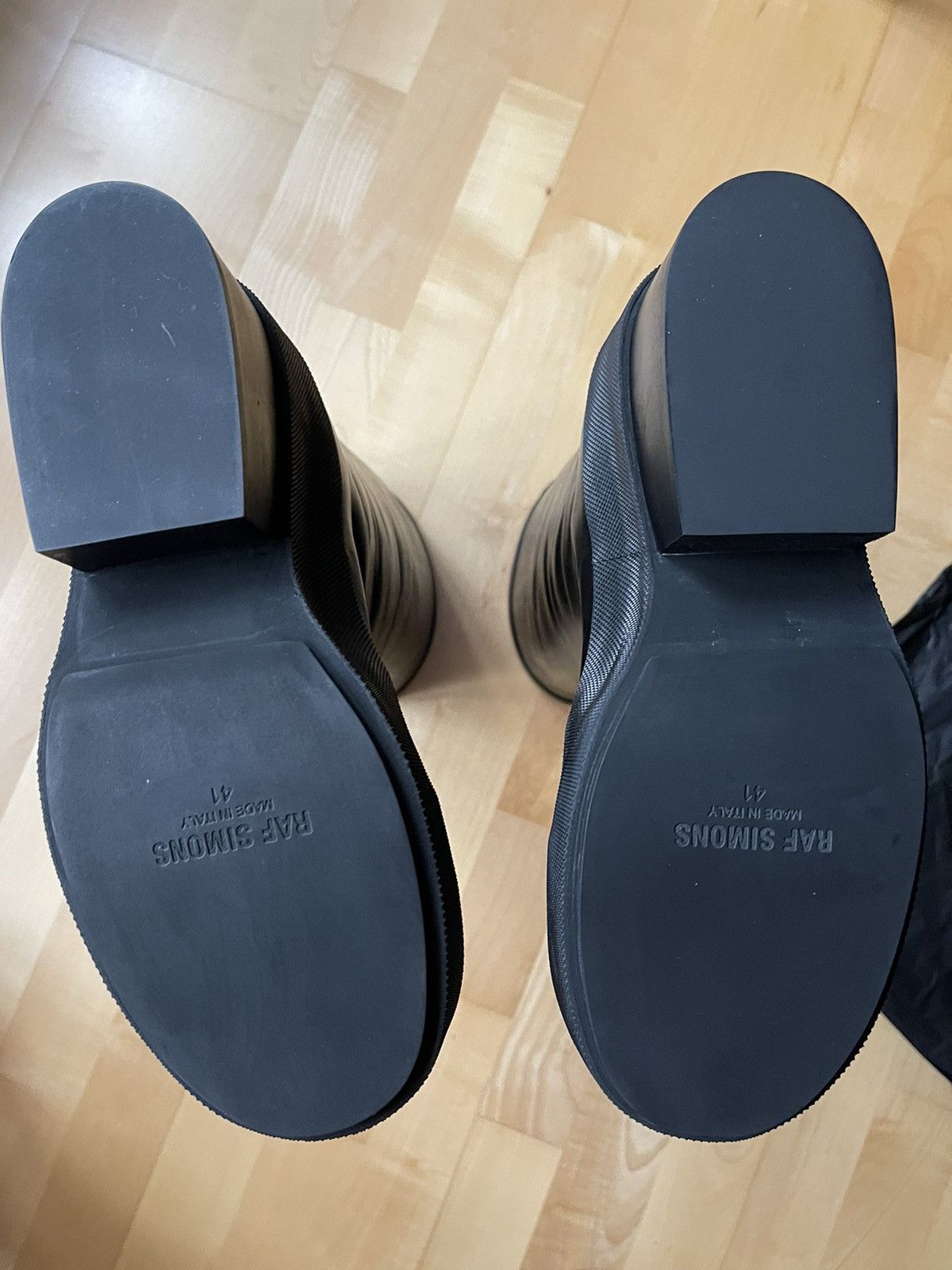 Raf Simons Black Leather Heel Boots Size US 8 / EU 41 - 8 Thumbnail