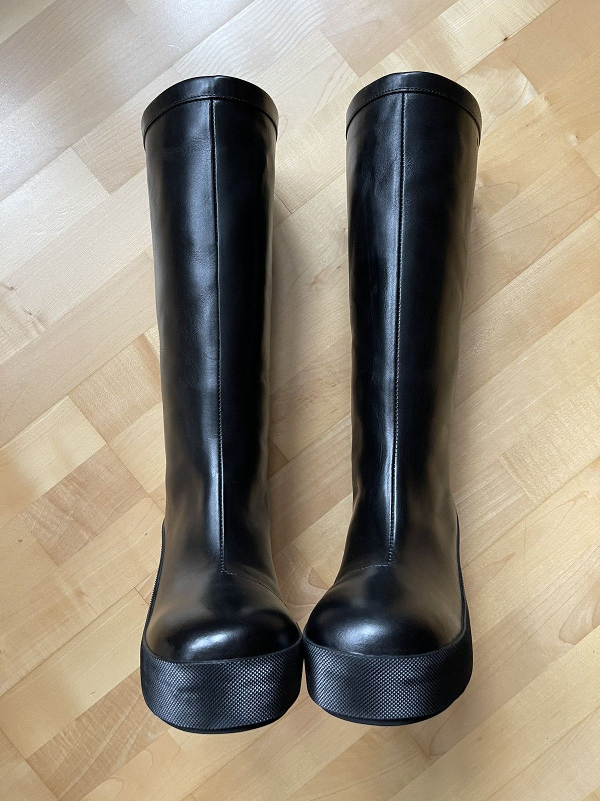 Raf Simons Black Leather Heel Boots Size US 8 / EU 41 - 2 Thumbnail
