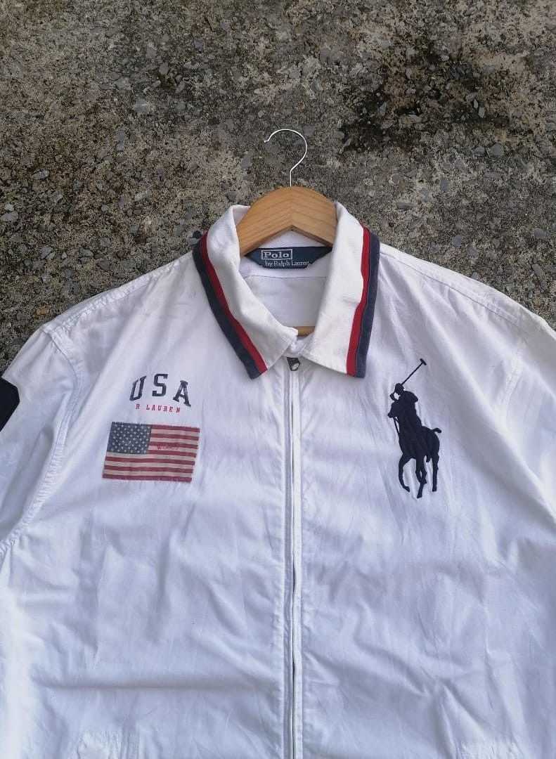 Polo Ralph Lauren × Vintage Vintage Polo Ralph Lauren USA Flag Jacket Size US L / EU 52-54 / 3 - 5 Thumbnail