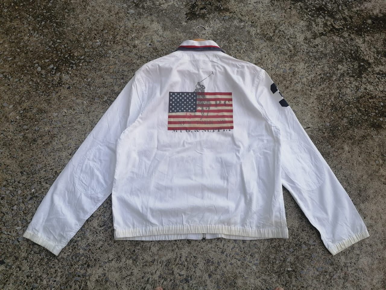 Polo Ralph Lauren × Vintage Vintage Polo Ralph Lauren USA Flag Jacket Size US L / EU 52-54 / 3 - 3 Thumbnail