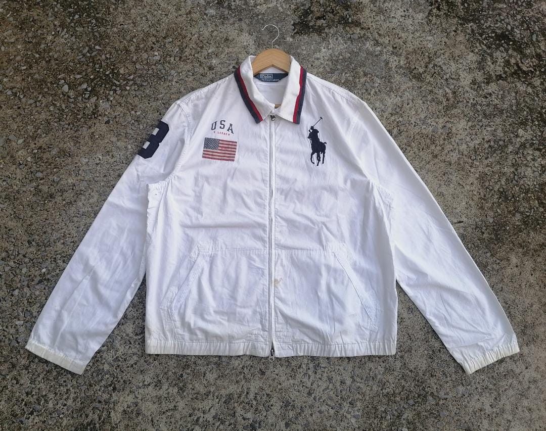 Polo Ralph Lauren × Vintage Vintage Polo Ralph Lauren USA Flag Jacket Size US L / EU 52-54 / 3 - 1 Thumbnail