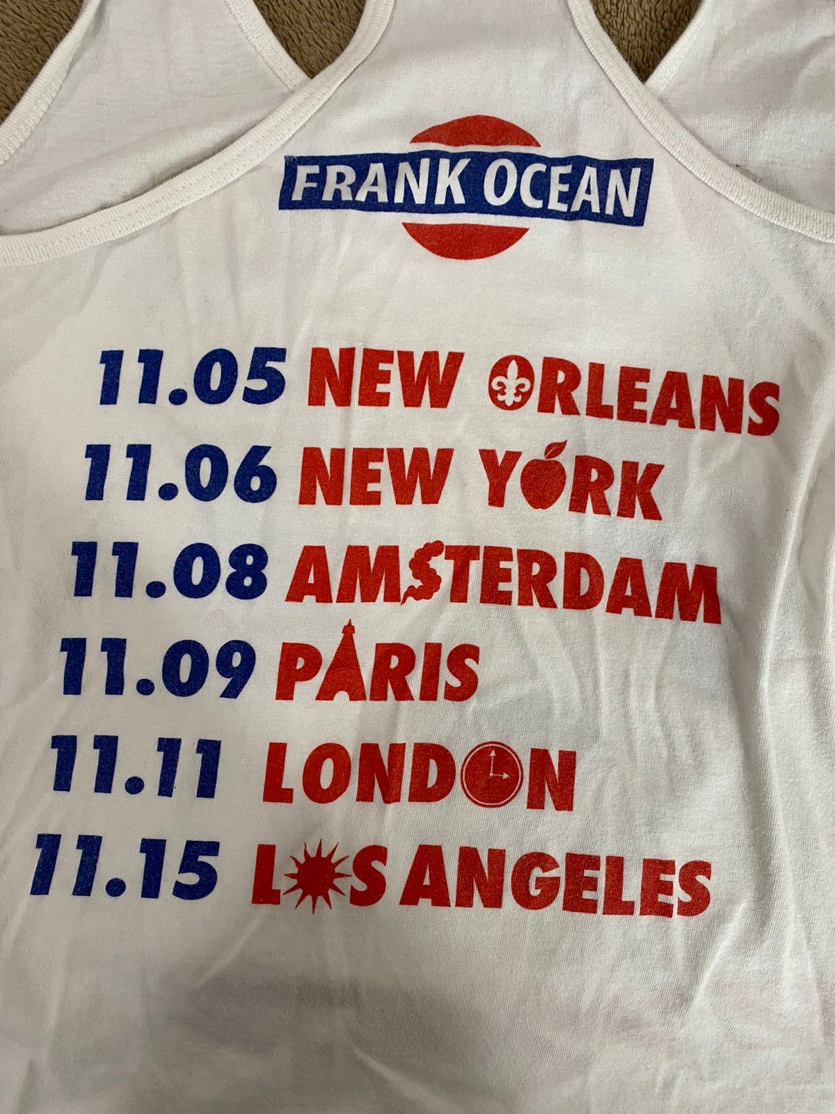 Frank Ocean Frank Ocean Channel Orange Nostalgia Ultra Tour shirt Size US S / EU 44-46 / 1 - 3 Thumbnail