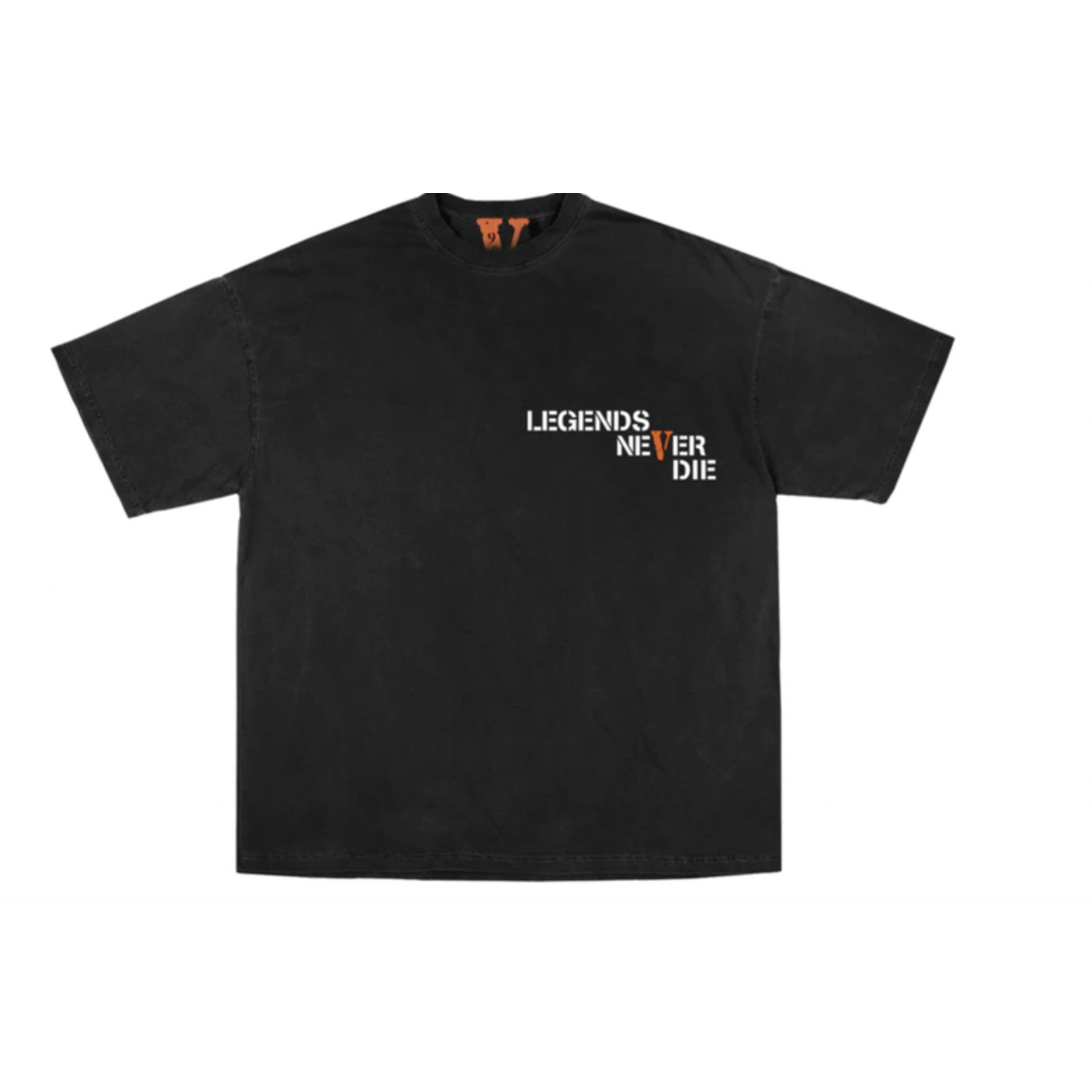 Juice Wrld x Vlone 999 LEGENDS NEVER DIE T-Shirt Black LARGE