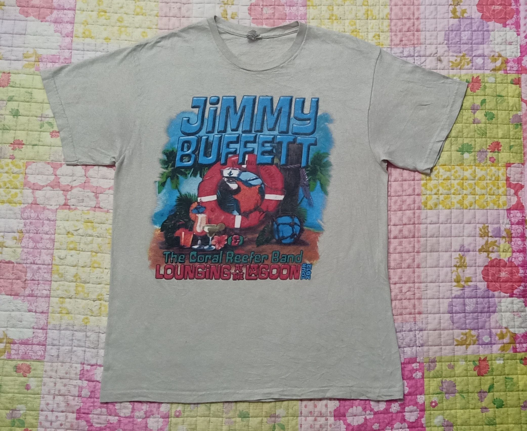 Distressed Thrashed Vtg Jimmy buffett tour 2012