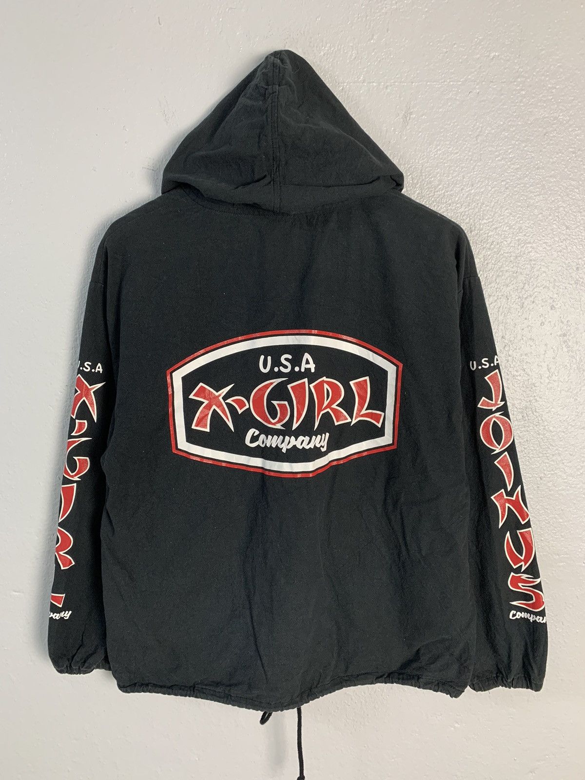 Japanese Brand X-Girl Spellout Big Logo Hooded Jacket Size S / US 4 / IT 40 - 7 Thumbnail