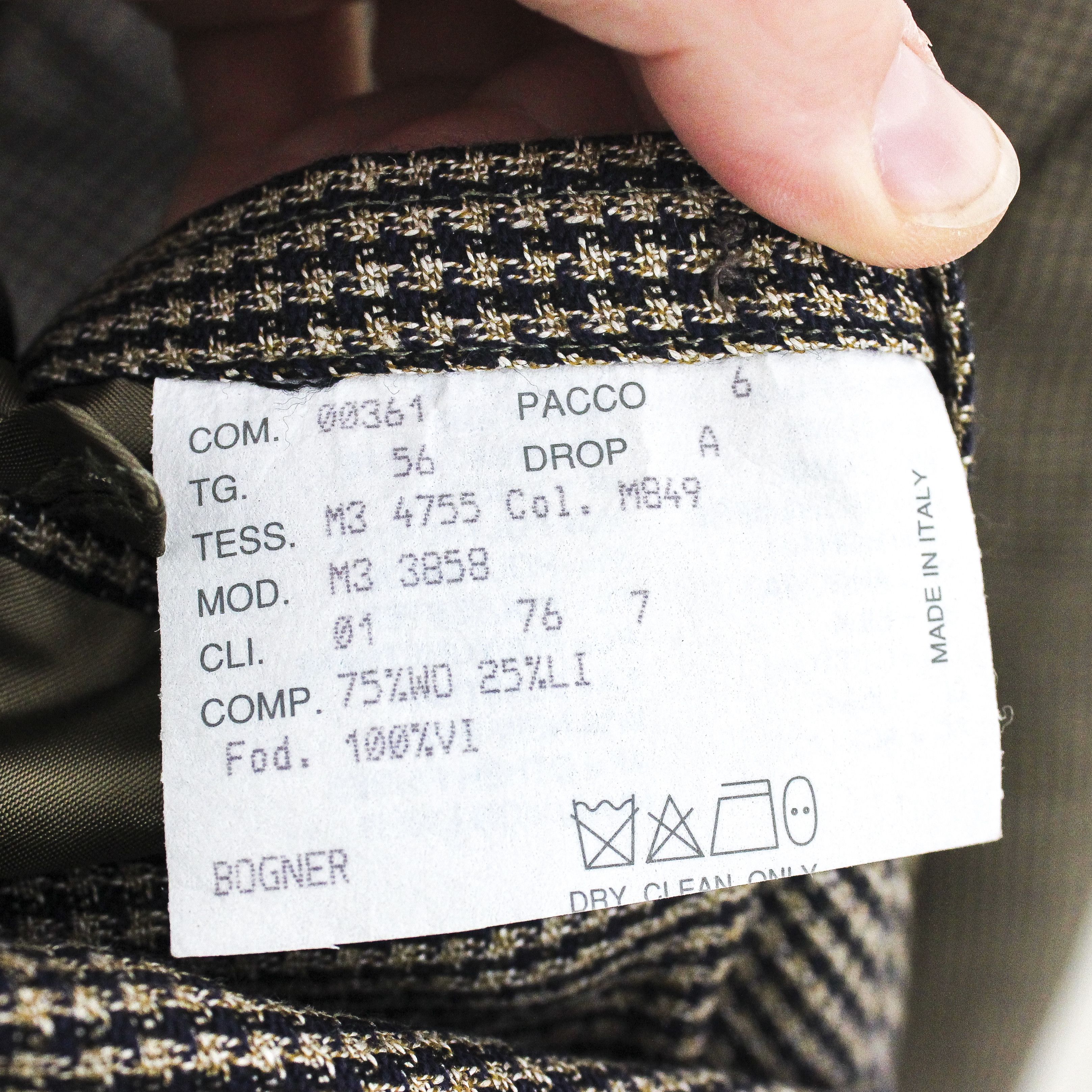 Bogner 46 US Blazer Suit Jacket 2xl Linen Wool Tweed Coat EU 56 Size 46R - 6 Thumbnail