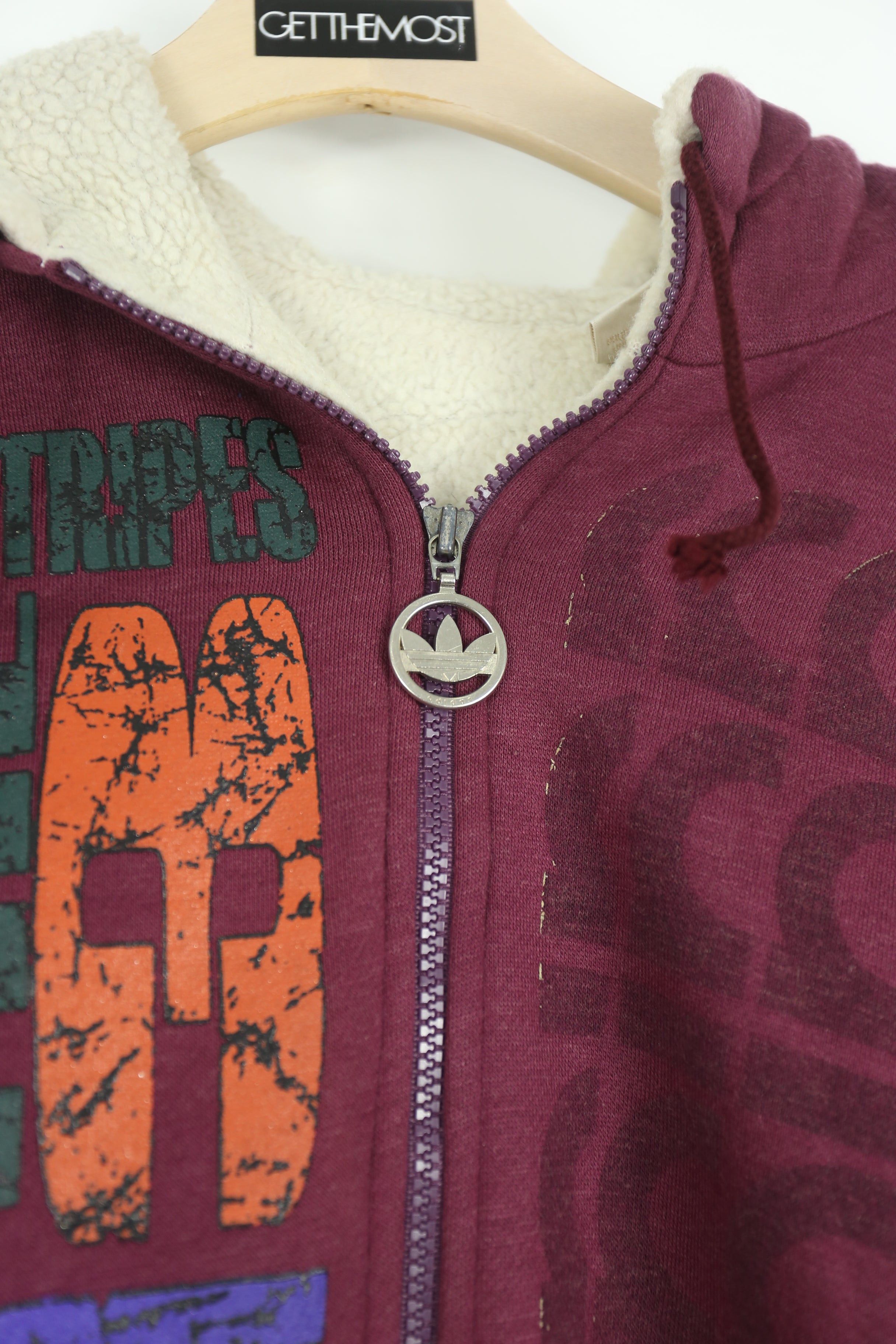 Adidas × Vintage JK034 Vintage 80s Adidas big logo Hoodie Size US XL / EU 56 / 4 - 3 Thumbnail