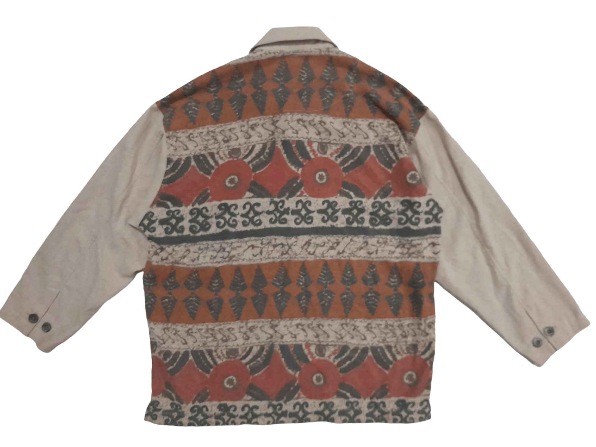 Japanese Brand × Native Synthetic Japan Native Abstract Oversized Jacket (E564) Size US L / EU 52-54 / 3 - 5 Thumbnail