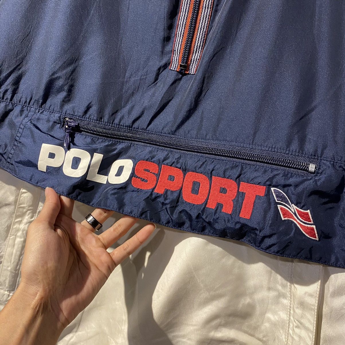 Polo Ralph Lauren × Ralph Lauren VERY RARE‼️Polo Sport Ralph Lauren Spell Out Anorak Jackets Size US L / EU 52-54 / 3 - 3 Thumbnail