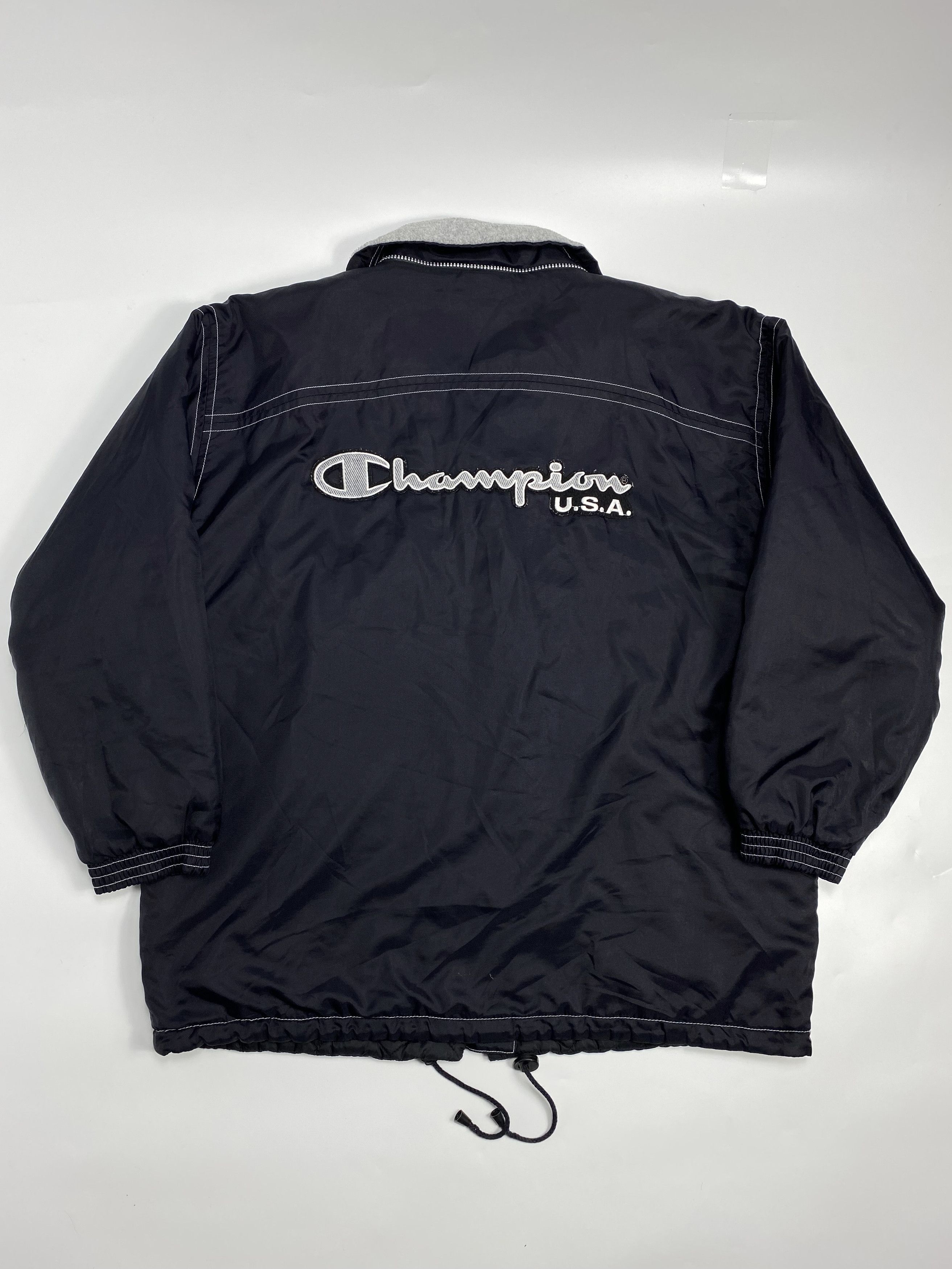 Champion × Vintage Champion USA 90s Vintage Padded Nylon Windbreaker Jacket Size US L / EU 52-54 / 3 - 3 Thumbnail