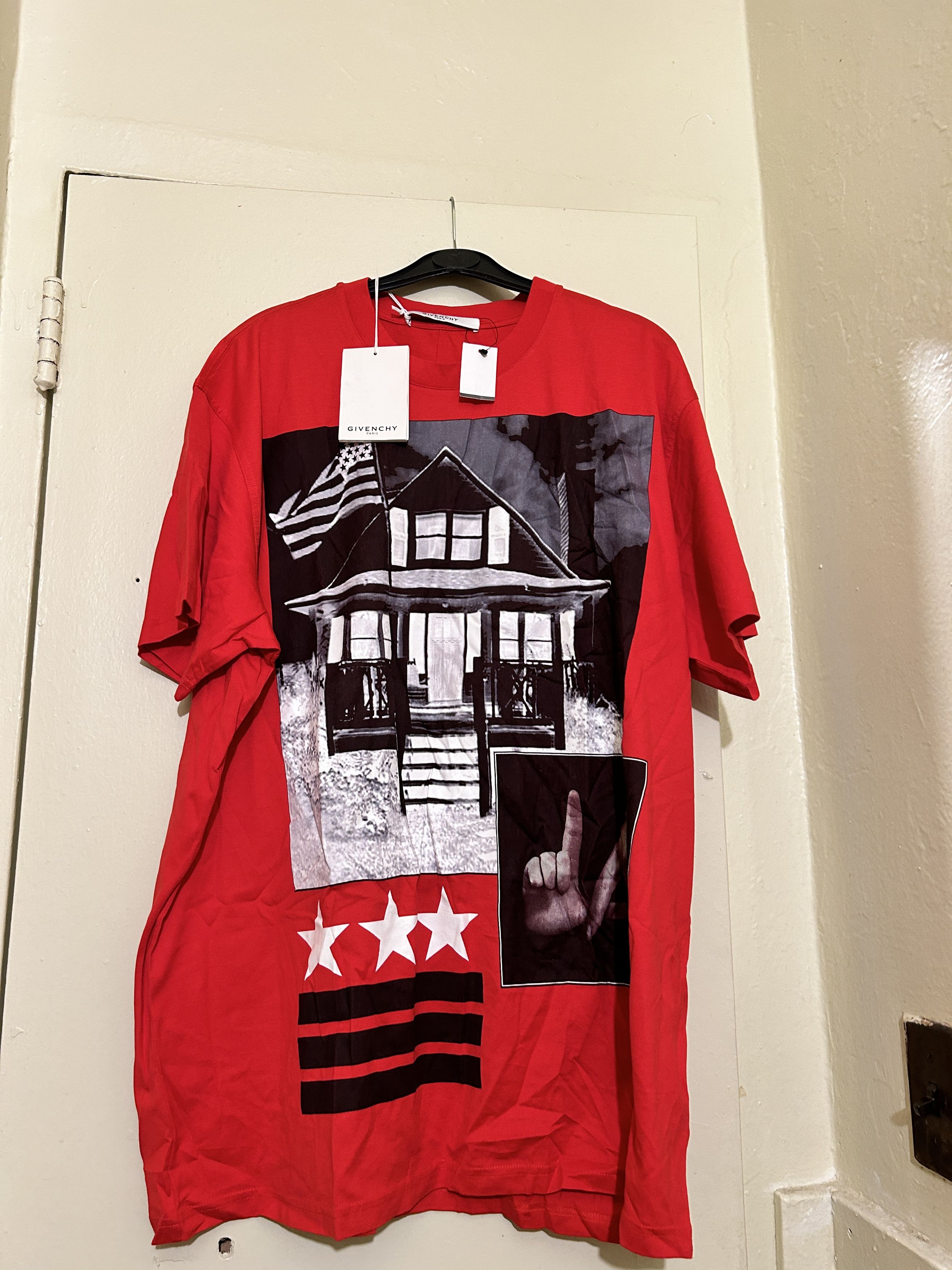Graphic T-shirt Tee Red L.A. Gang Star Cuban crewneck