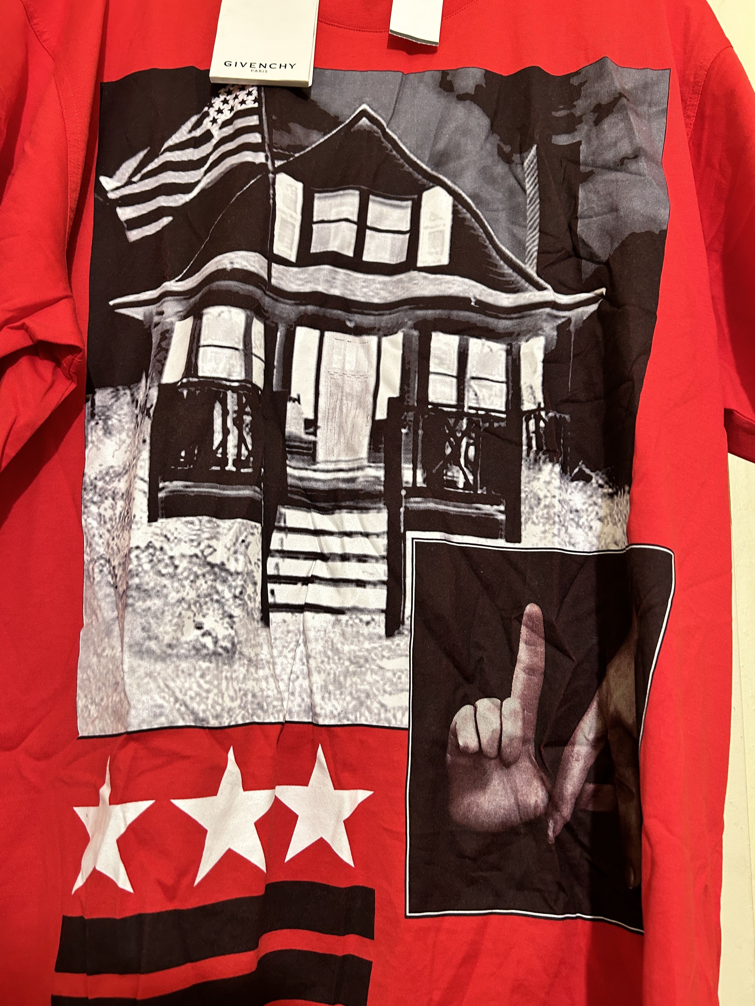 Givenchy Graphic T-shirt Tee Red L.A. Gang Star Cuban crewneck Size US L / EU 52-54 / 3 - 3 Thumbnail