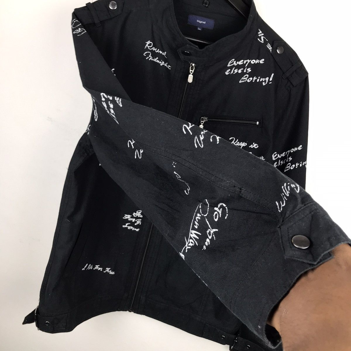 Designer × Japanese Brand × Vintage Vintage Japanese Signal Full print Punk Style Dripper Jacket Size US M / EU 48-50 / 2 - 5 Thumbnail