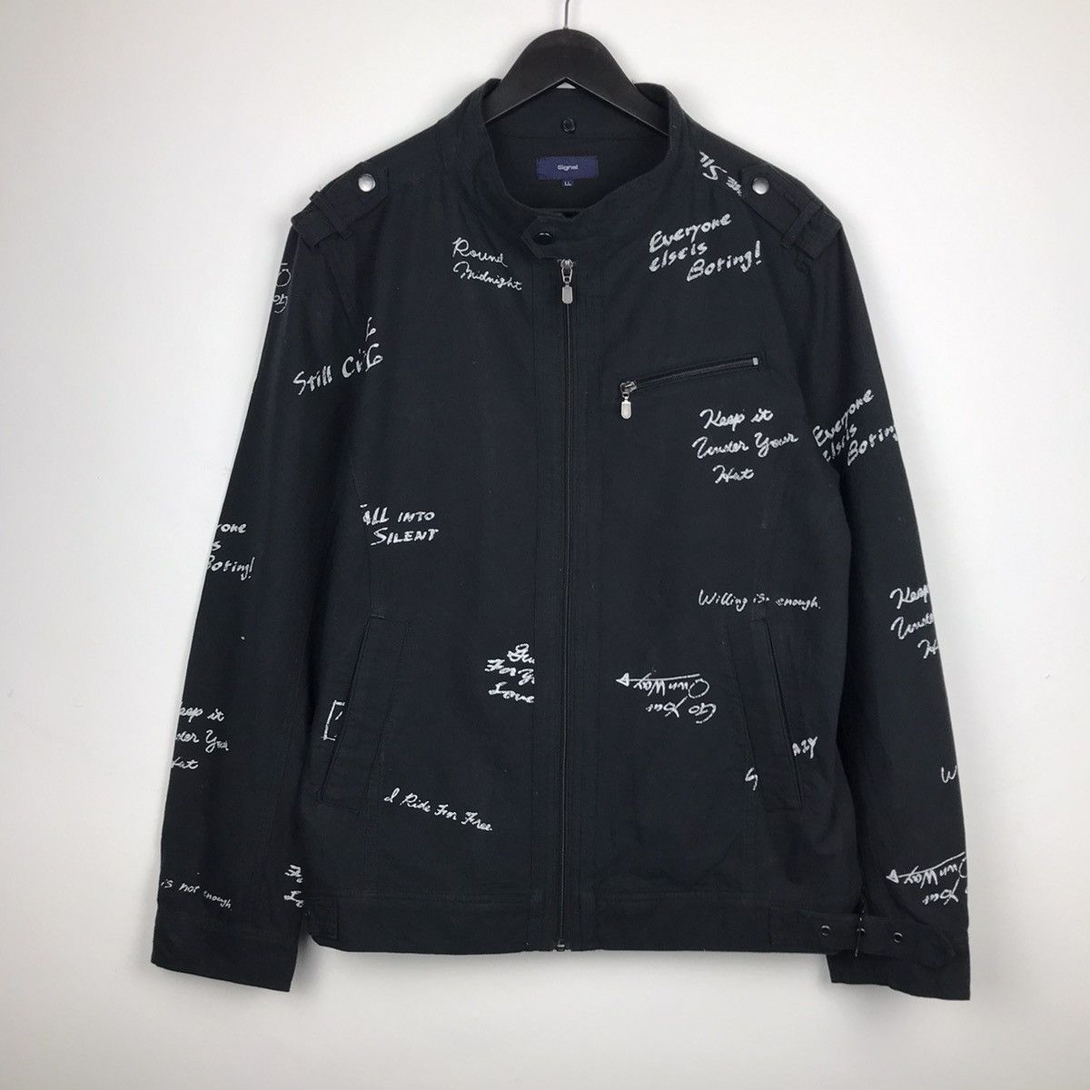 Designer × Japanese Brand × Vintage Vintage Japanese Signal Full print Punk Style Dripper Jacket Size US M / EU 48-50 / 2 - 1 Thumbnail