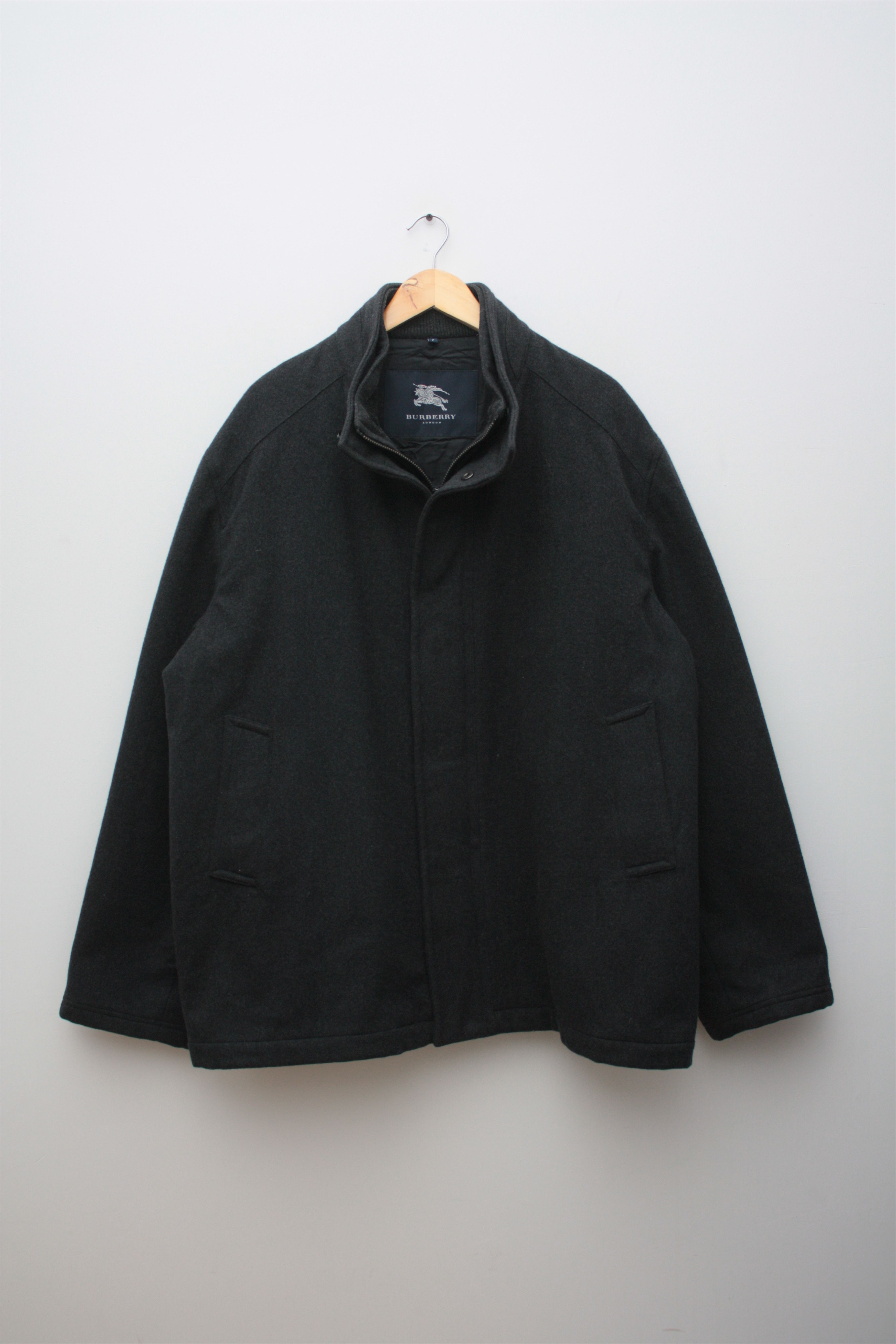 Burberry Burberry Dark Gray Wool Coat Men's Size US XL / EU 56 / 4 - 2 Thumbnail