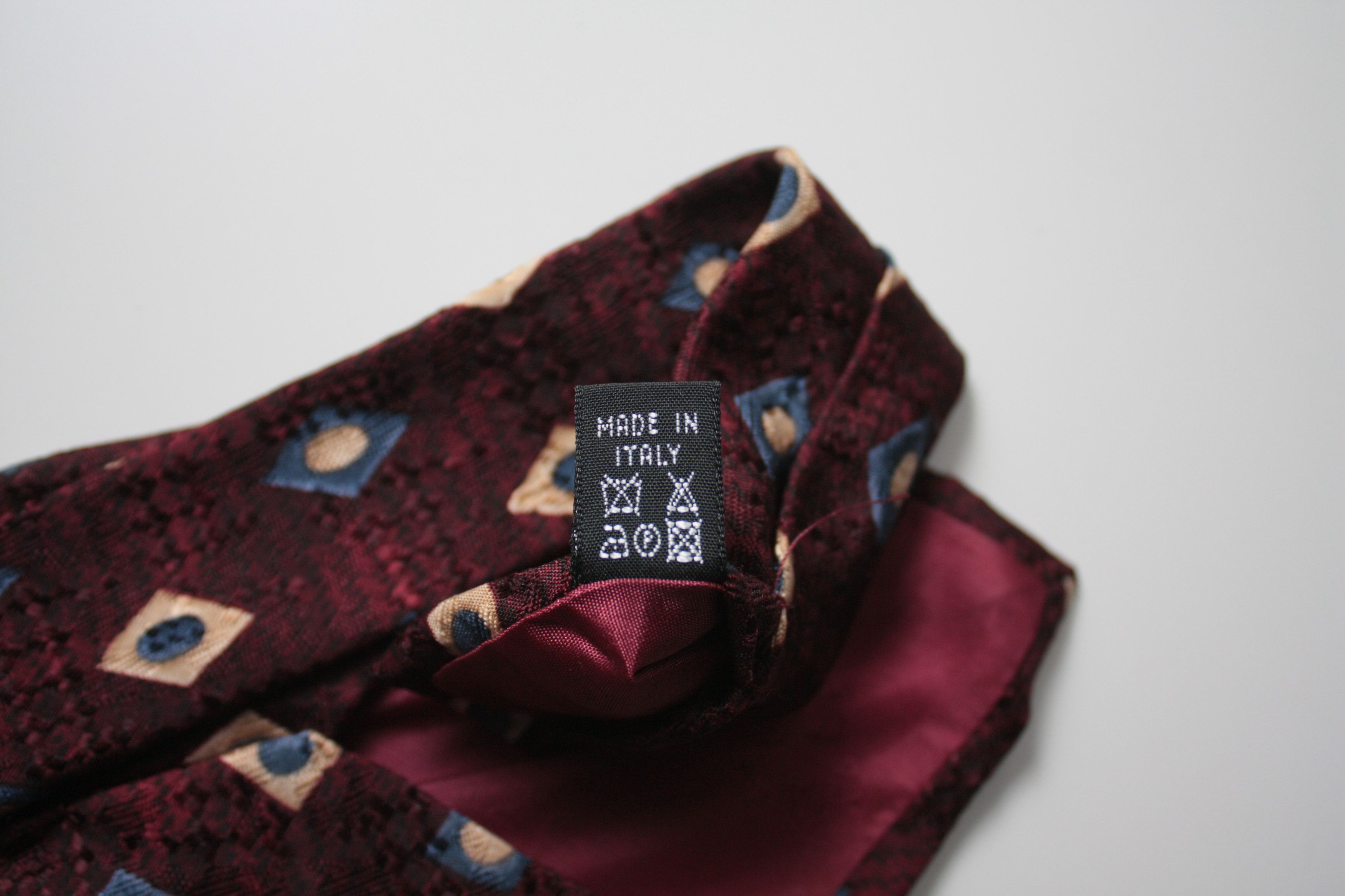Vintage Giorgio Cellini Made In Italy Burgundy Silk Tie Size ONE SIZE - 5 Thumbnail