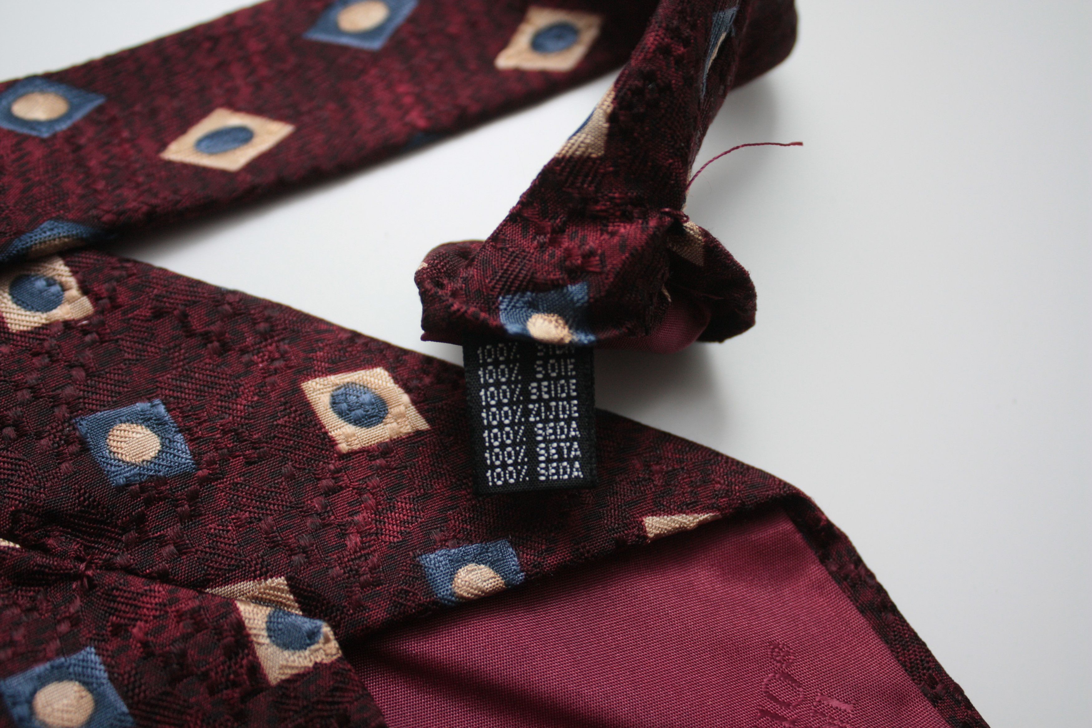 Vintage Giorgio Cellini Made In Italy Burgundy Silk Tie Size ONE SIZE - 4 Thumbnail