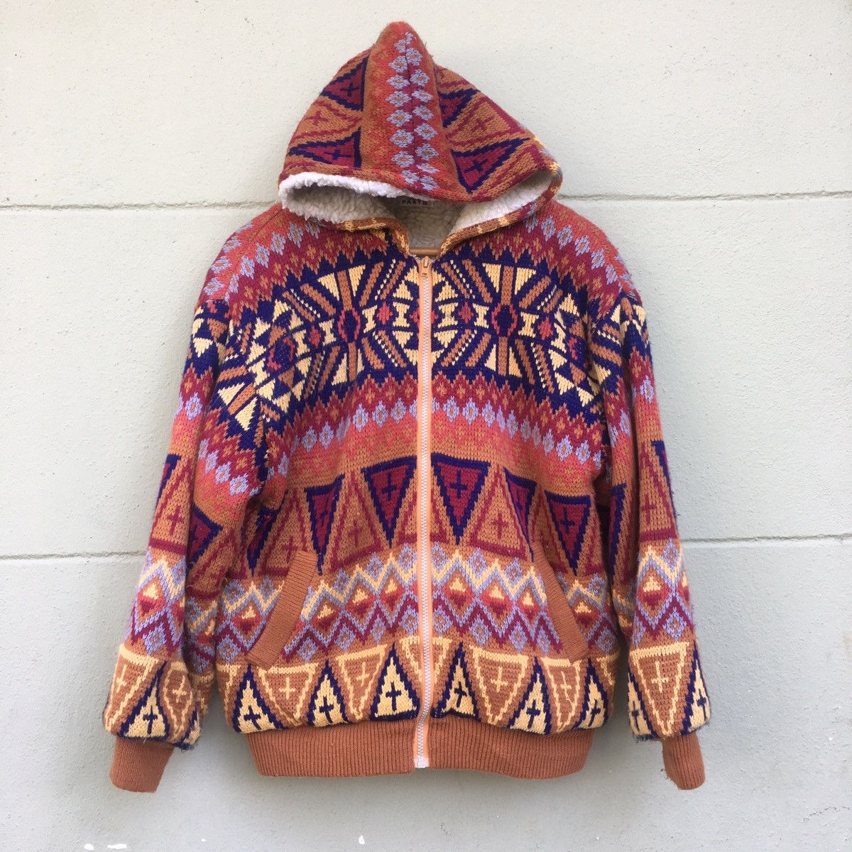 Japanese Brand Japanese Navajo Sherpa Knit Jacket Size US M / EU 48-50 / 2 - 2 Thumbnail