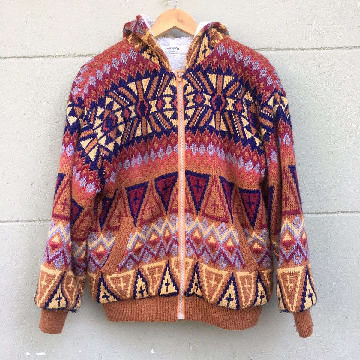Japanese Brand Japanese Navajo Sherpa Knit Jacket Size US M / EU 48-50 / 2 - 1 Thumbnail