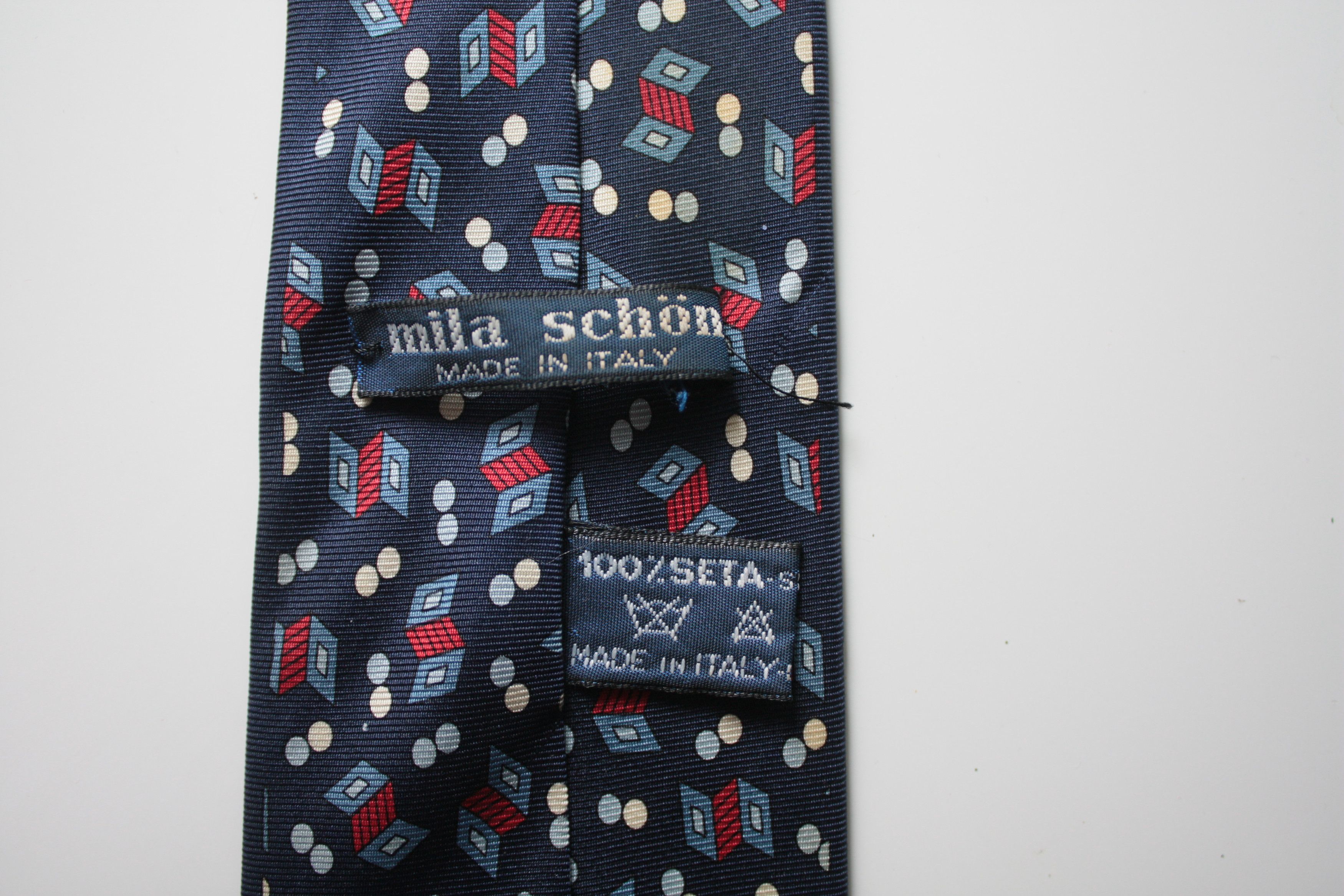 Mila Schon Mila Schon Navy Silk Tie Made In Italy Size ONE SIZE - 3 Thumbnail