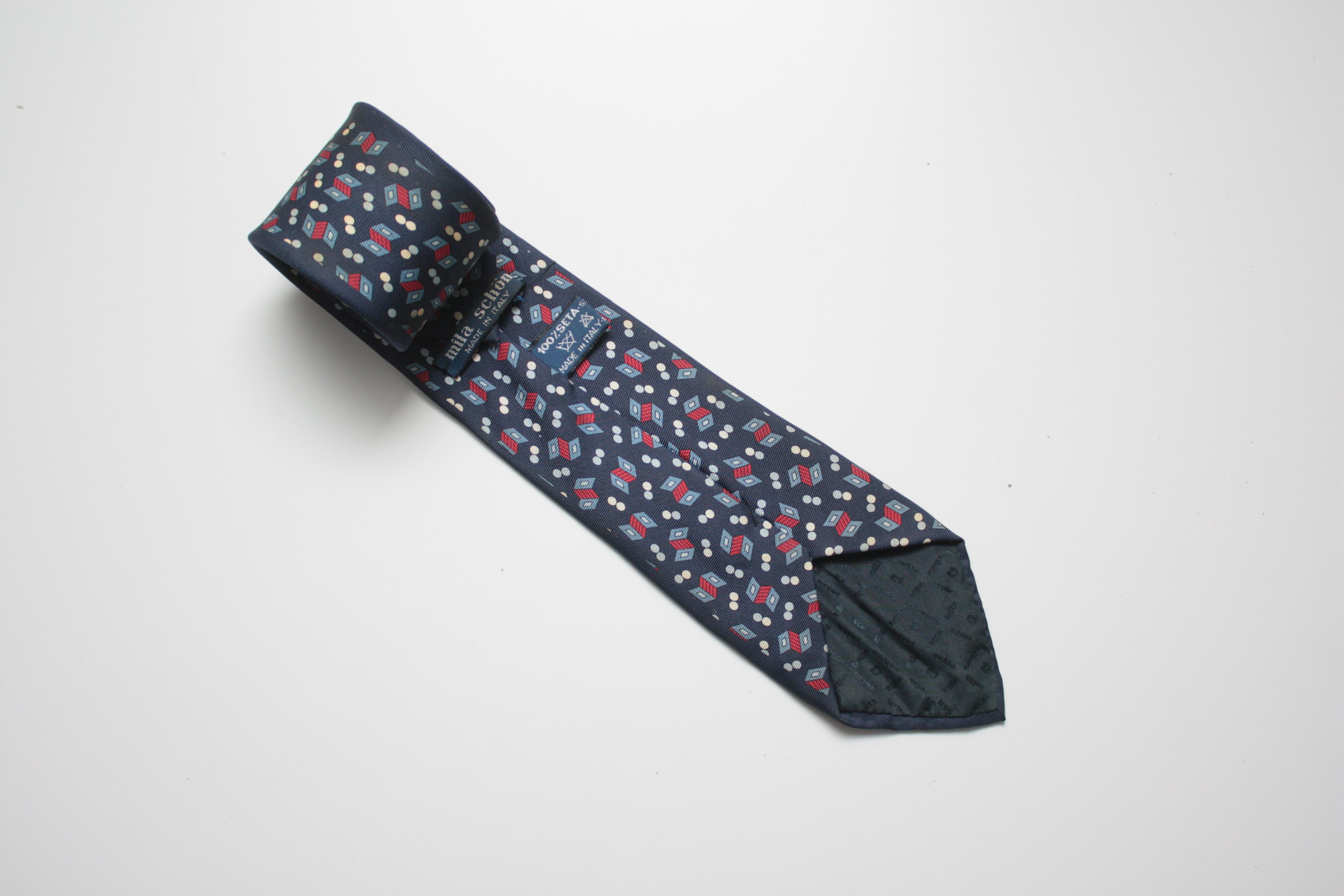 Mila Schon Mila Schon Navy Silk Tie Made In Italy Size ONE SIZE - 1 Thumbnail
