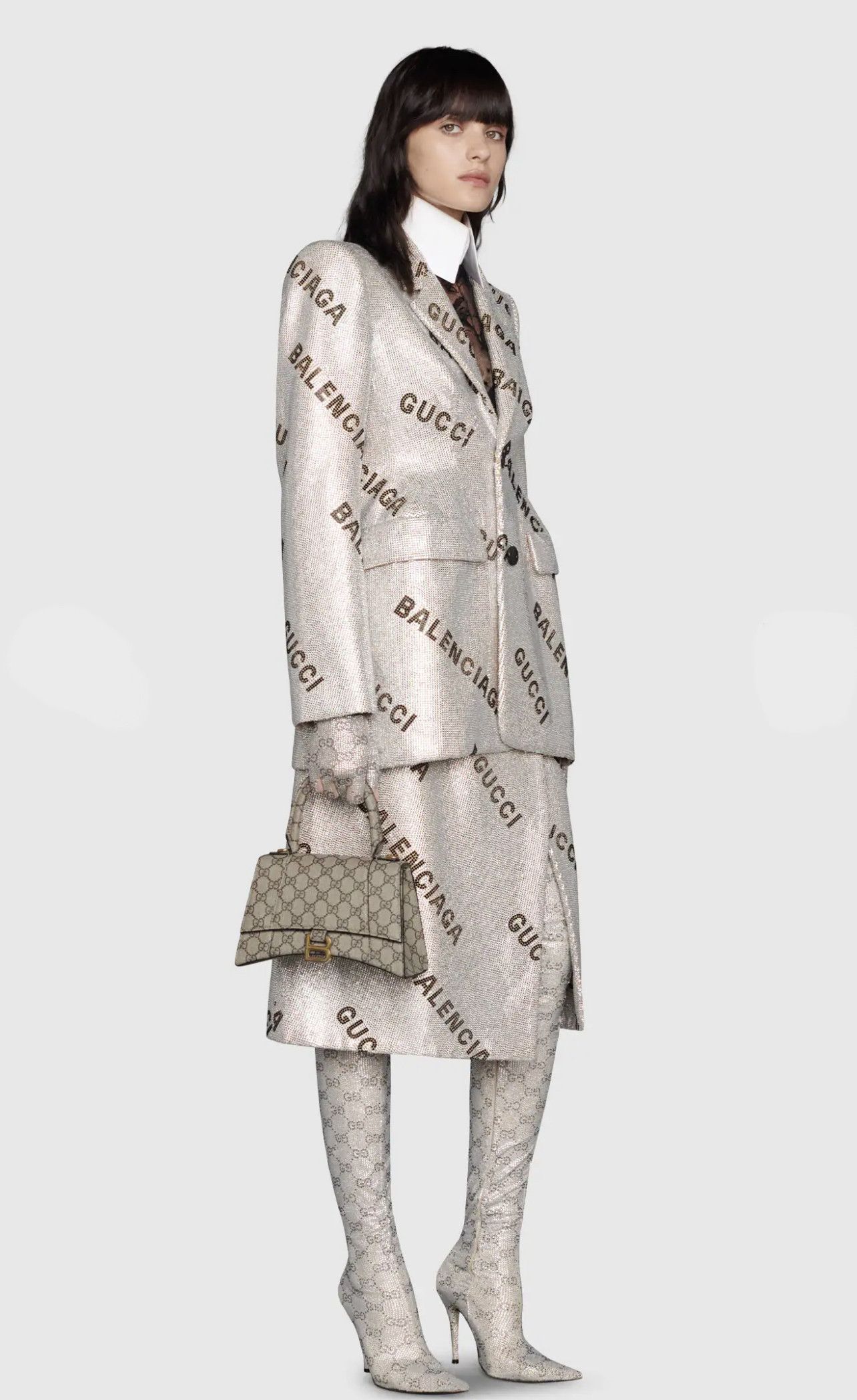 Balenciaga × Gucci GUCCI x BALENCIAGA THE HACKER PROJECT SMALL HOURGLASS BAG Size ONE SIZE - 7 Thumbnail