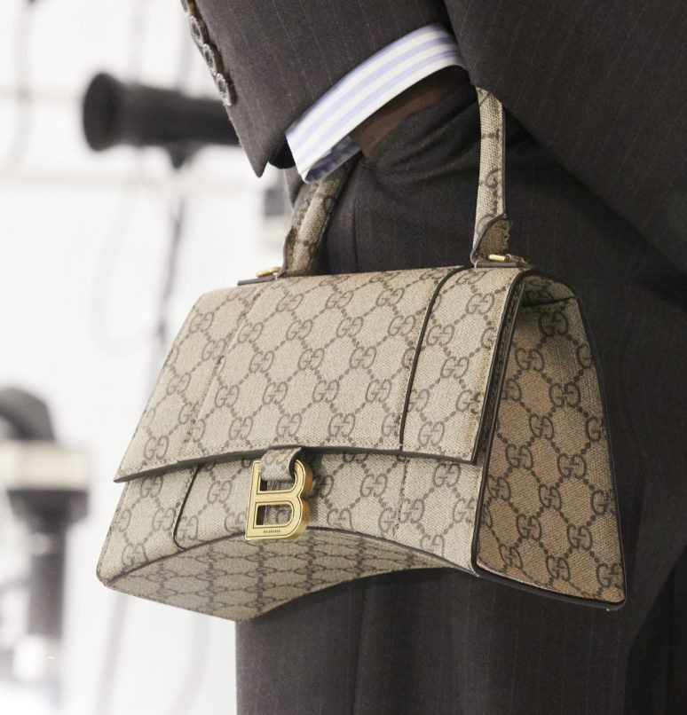 Balenciaga × Gucci GUCCI x BALENCIAGA THE HACKER PROJECT SMALL HOURGLASS BAG Size ONE SIZE - 9 Thumbnail