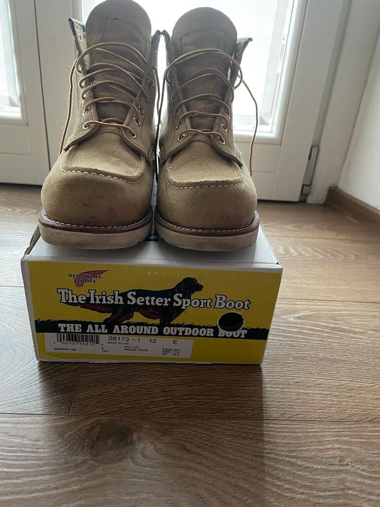 Red Wing 8173 Irish Setter Moc Toe Sand Abilene | Grailed