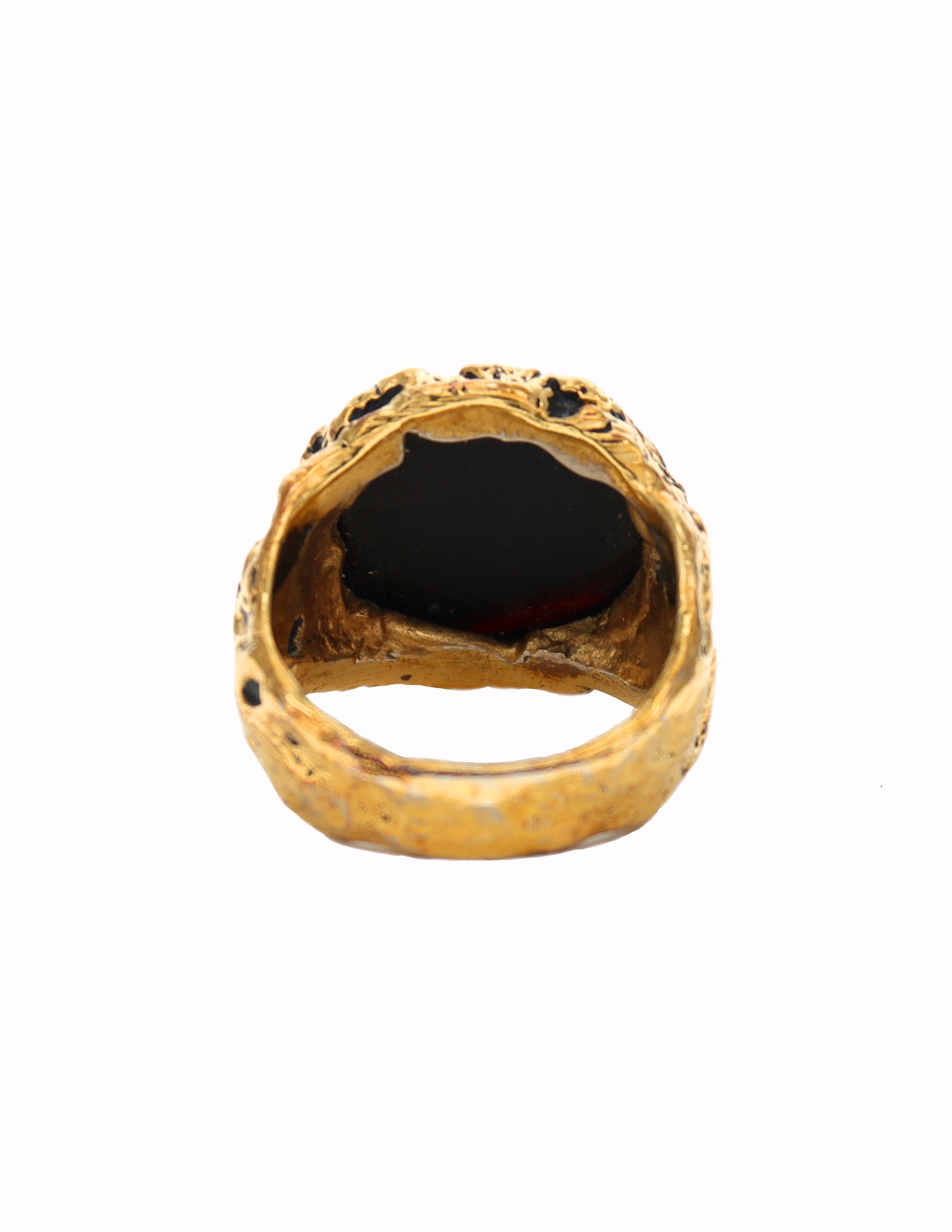 Han Cholo Han Cholo Vermeil Onyx Ring Size ONE SIZE - 6 Thumbnail