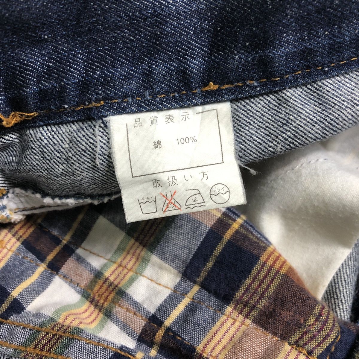 Japanese Brand Rare! Breath 🇯🇵 Cut & Sewn Bondage Rebuild Flannel Jeans Size US 32 / EU 48 - 13 Thumbnail
