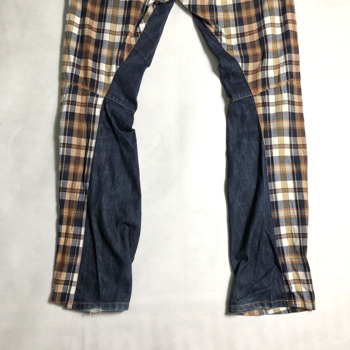 Japanese Brand Rare! Breath 🇯🇵 Cut & Sewn Bondage Rebuild Flannel Jeans Size US 32 / EU 48 - 9 Thumbnail