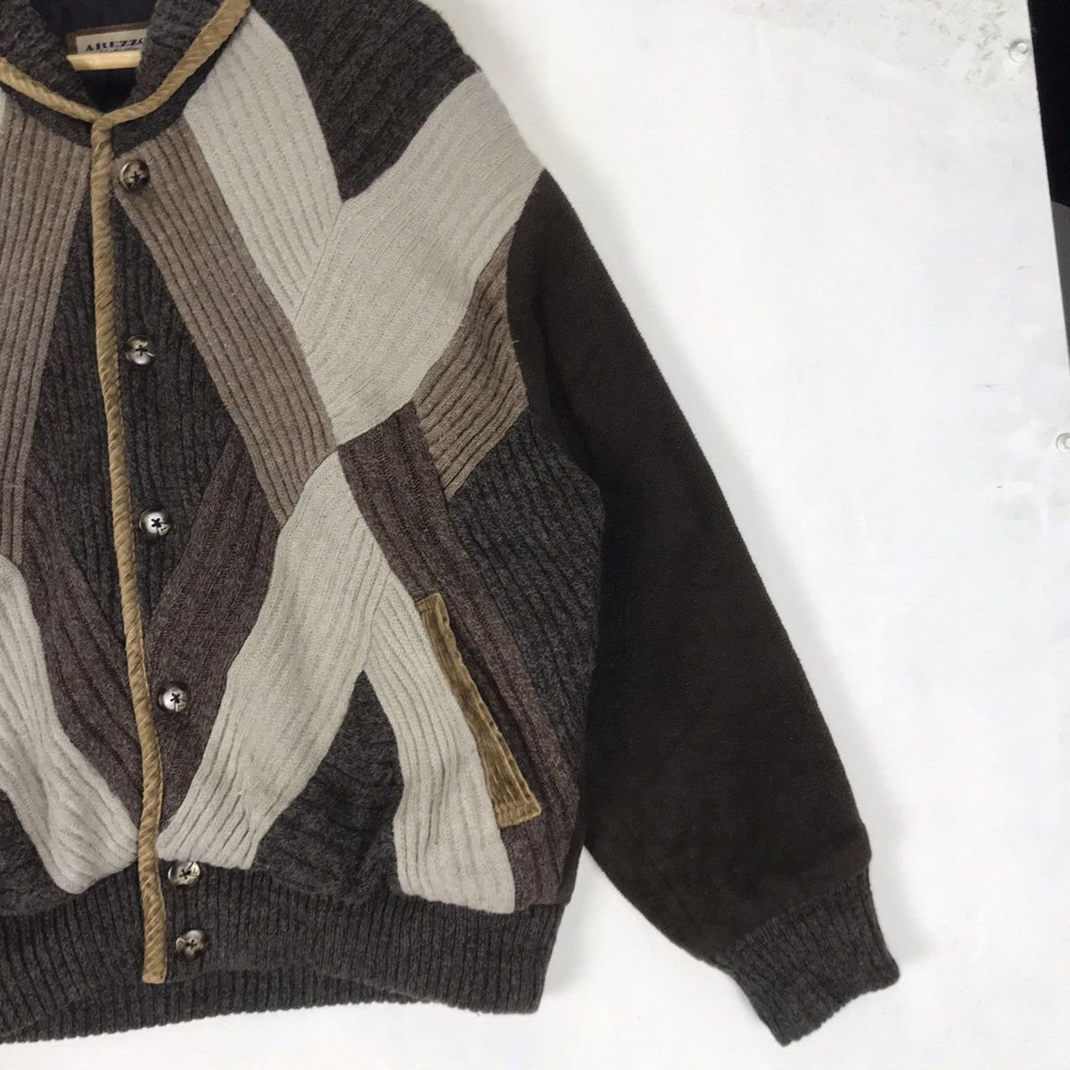 Japanese Brand Japanese Brand Arezzo Oversize Cable Knitwear Fleece Jacket Size US L / EU 52-54 / 3 - 5 Thumbnail