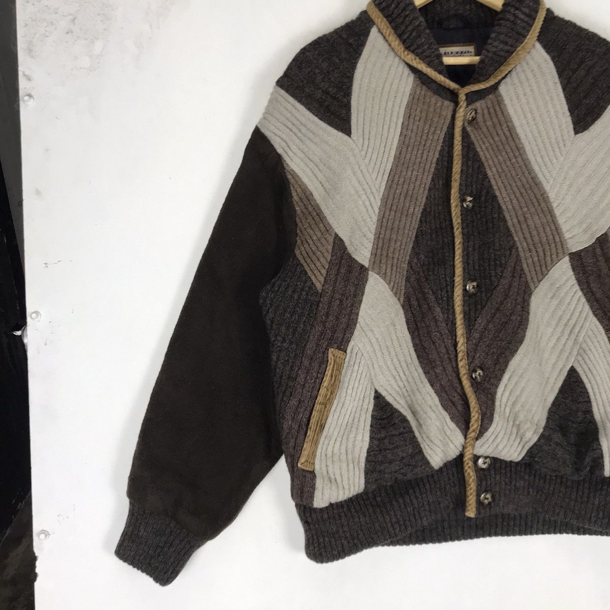 Japanese Brand Japanese Brand Arezzo Oversize Cable Knitwear Fleece Jacket Size US L / EU 52-54 / 3 - 4 Thumbnail