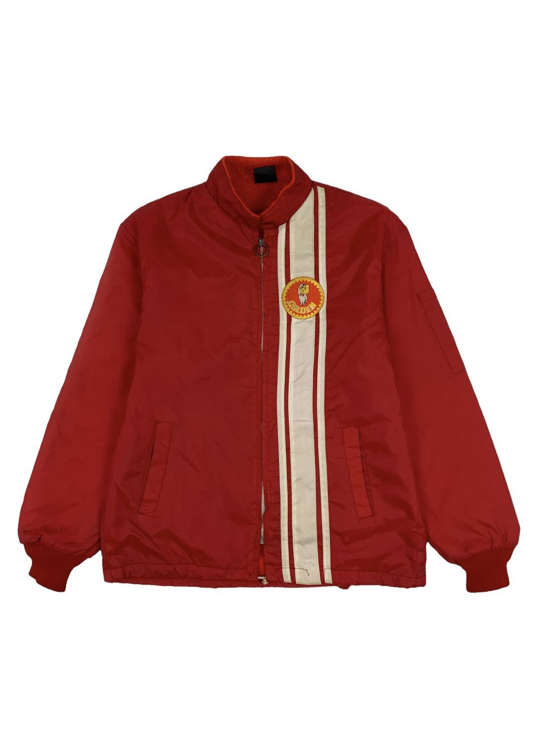 Japanese Brand Vintage 80s Esso Oil Brand Zipper Fleece Jacket Size US M / EU 48-50 / 2 - 1 Thumbnail