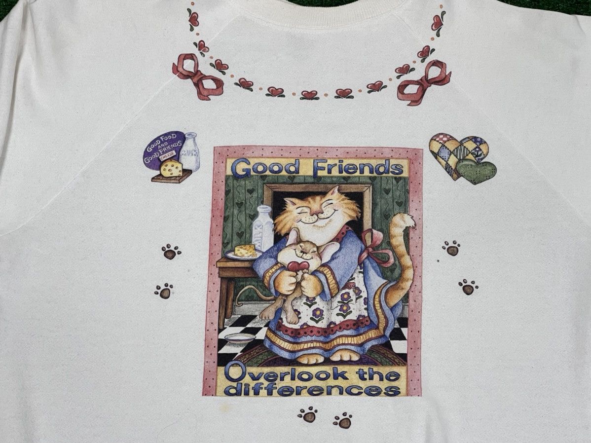 Hanes Vintage 90s Good Friends Crewneck Sweatshirt Size XL / US 12-14 / IT 48-50 - 2 Thumbnail