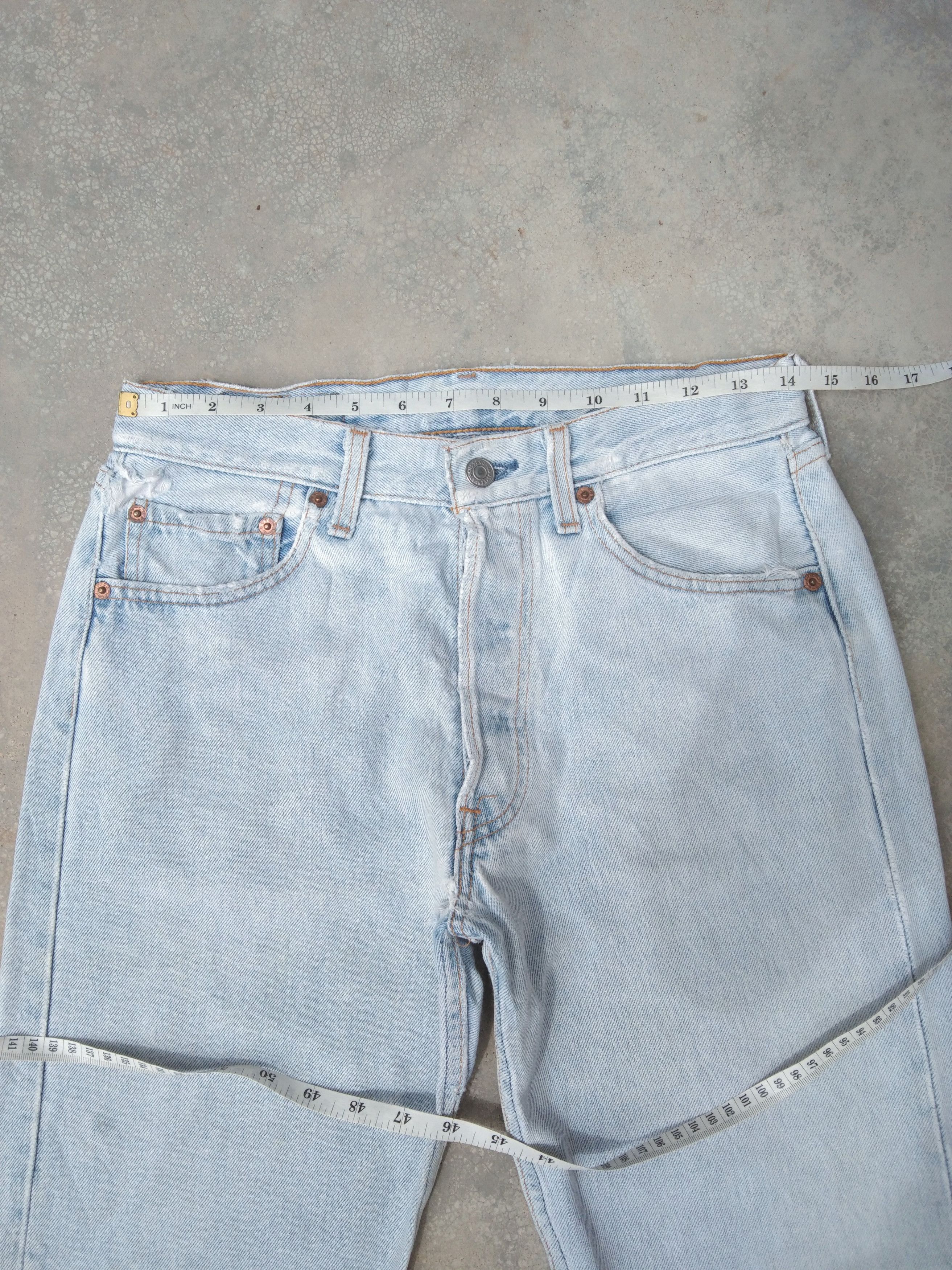 Levi's 90s Vintage Levi's 501 Made In USA Distressed Jeans Size US 28 / EU 44 - 10 Thumbnail