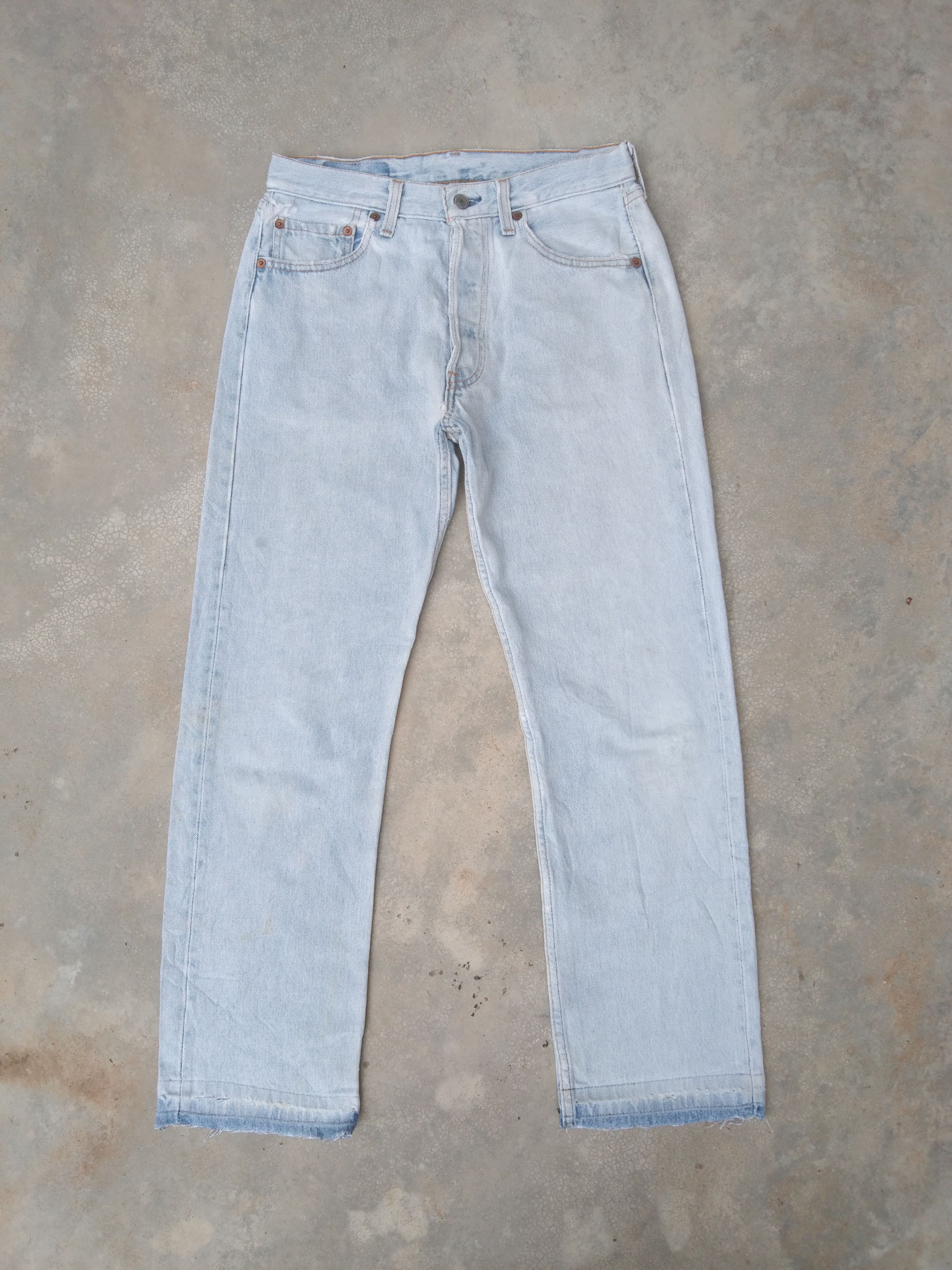 Levi's 90s Vintage Levi's 501 Made In USA Distressed Jeans Size US 28 / EU 44 - 1 Thumbnail