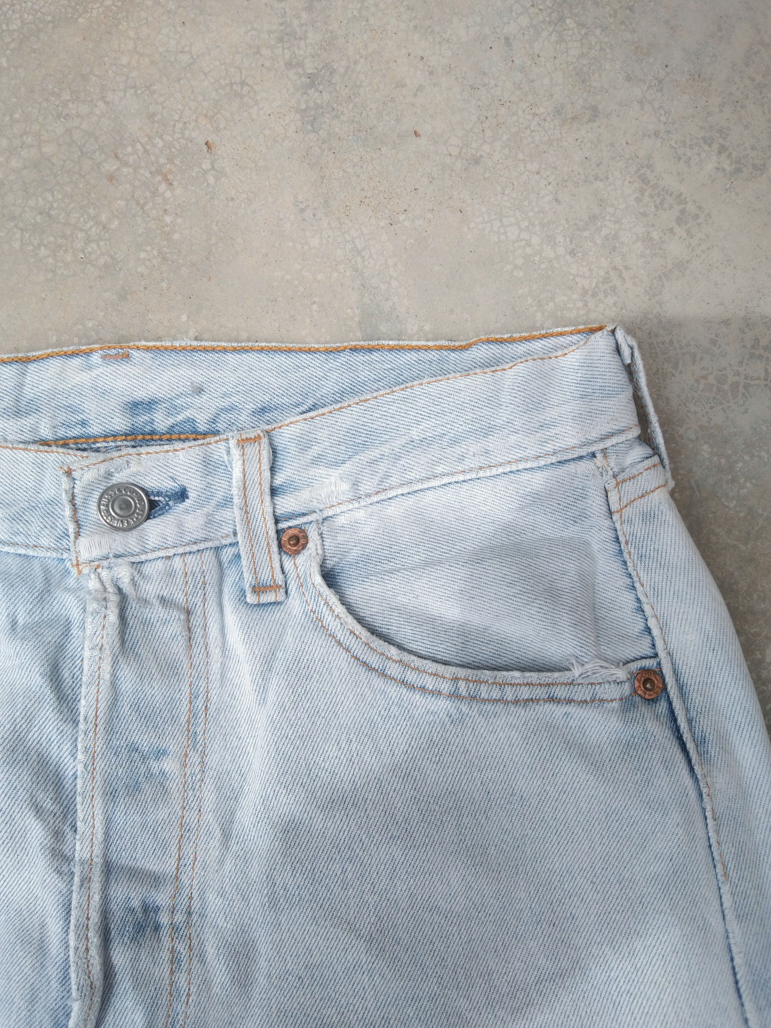 Levi's 90s Vintage Levi's 501 Made In USA Distressed Jeans Size US 28 / EU 44 - 9 Thumbnail