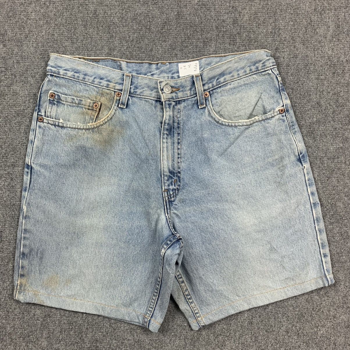 Vintage Levis 550 Light Blue Washed Denim Jean Shorts