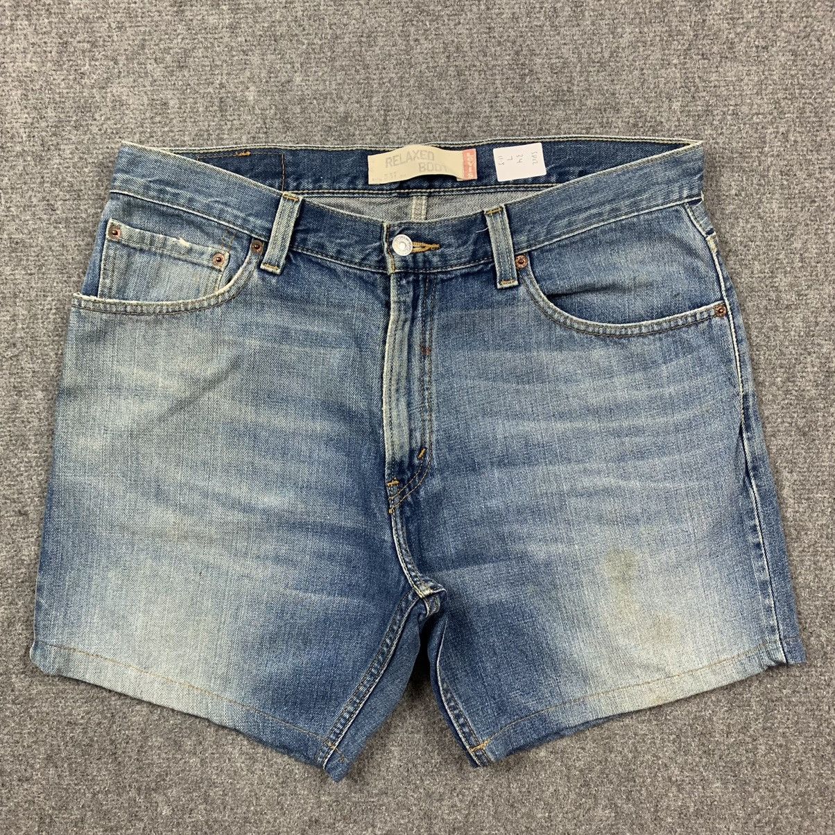 Faded Blue Vintage Levis 557 Denim Jean Shorts