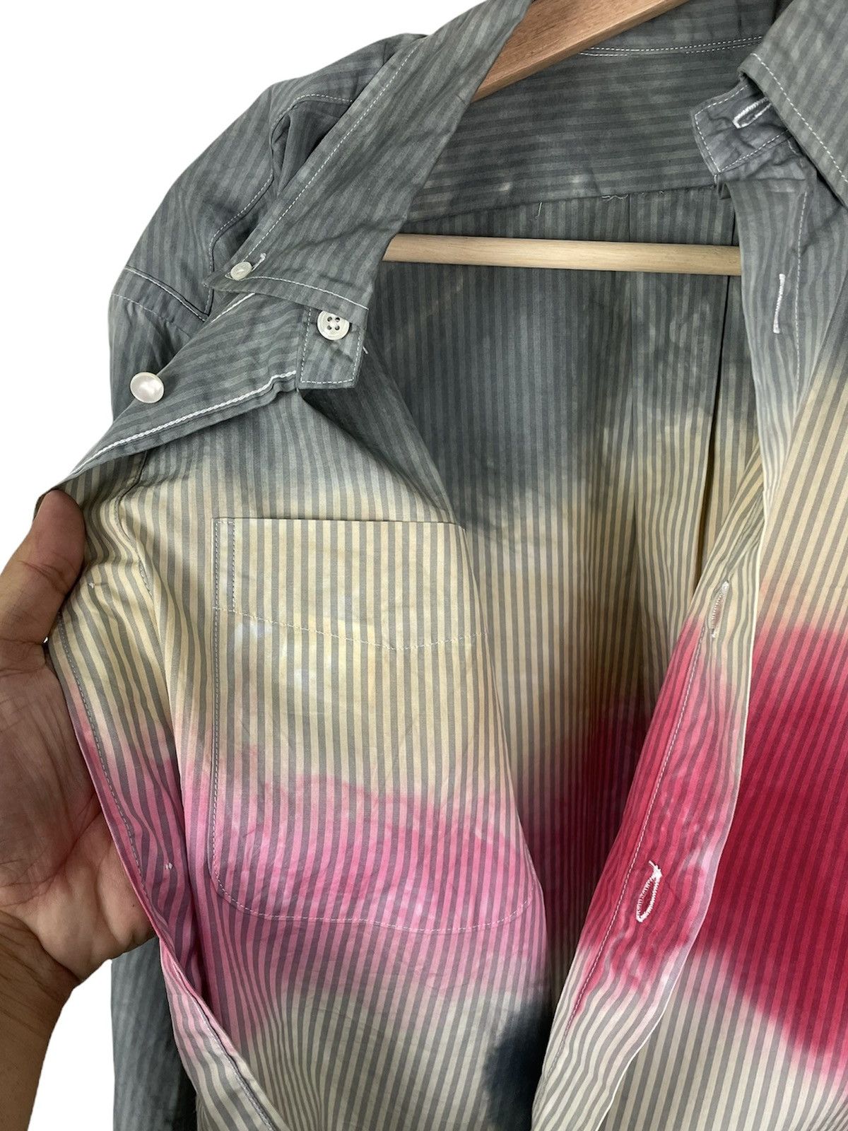Japanese Brand RNA S Spectacle “Only Anarchists Are Pretty” Dyed Shirt M Size US M / EU 48-50 / 2 - 4 Thumbnail