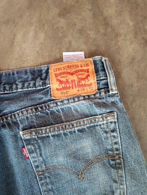 Jean × Levi's × Vintage Vintage Levis 514 Distressed Jeans 34x29 Size US 34 / EU 50 - 3 Thumbnail