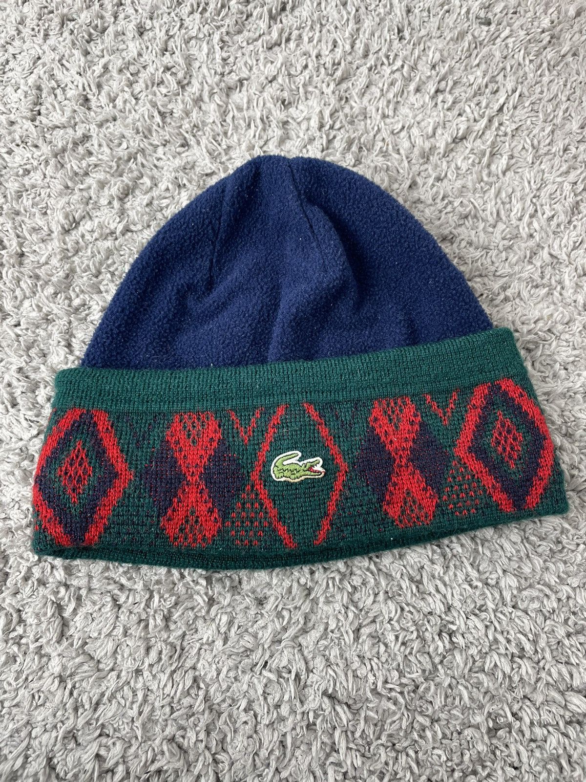Lacoste × Vintage Lacoste hat wool vintage ski vtg 90s Size ONE SIZE - 6 Thumbnail