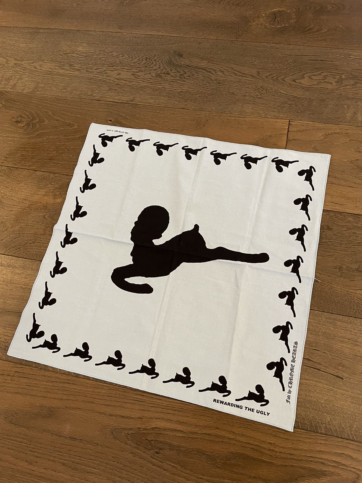 image of Chrome Hearts Japan Exclusive Foti Bandana in Light Blue, Men's