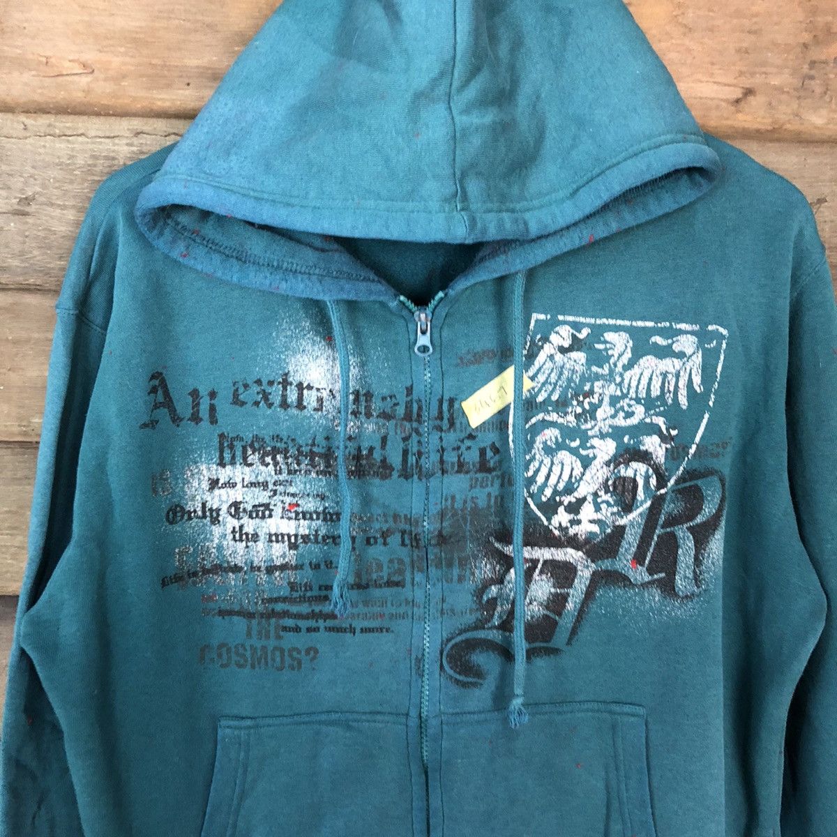 Japanese Brand Collins japan Green Hoodie sweatshirt #3467 Size US M / EU 48-50 / 2 - 6 Thumbnail